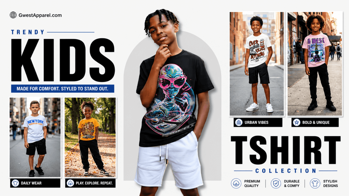 Kids Graphic T-Shirts Collection | Stylish Graphic Tees for Kids | G WEST - G West