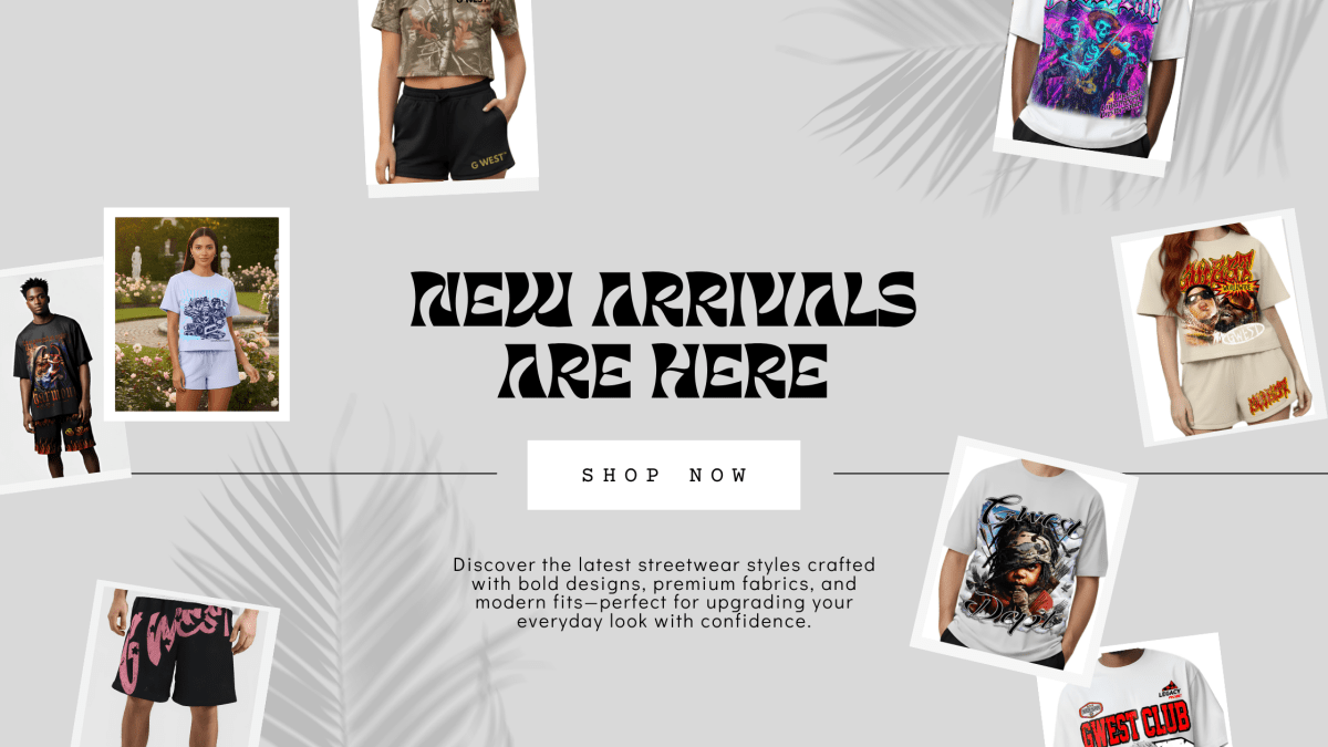 New Drops by G WEST – Fresh Styles, Bold Graphics & Premium Streetwear - G West