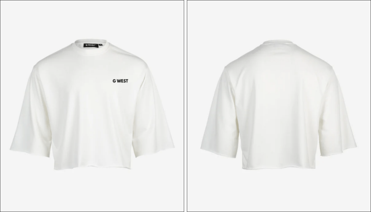 White Crop Top Long Sleeve: Urban Streetwear Style - G West