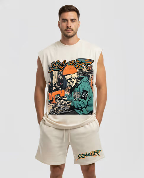 G West Rhinestone Built By Hand Sleeveless Set - G West