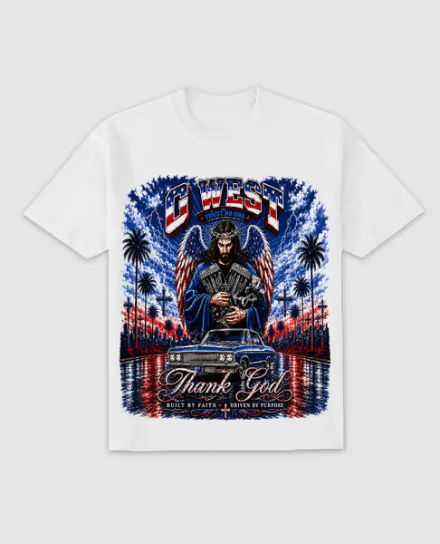 G WEST THANK GOD T-SHIRT