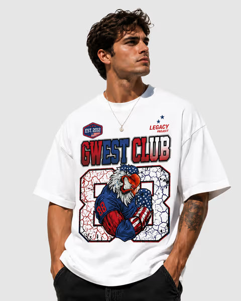 G WEST RHINESTONE HAWK SQUAD 88 MEMORIAL DAY T-SHIRT