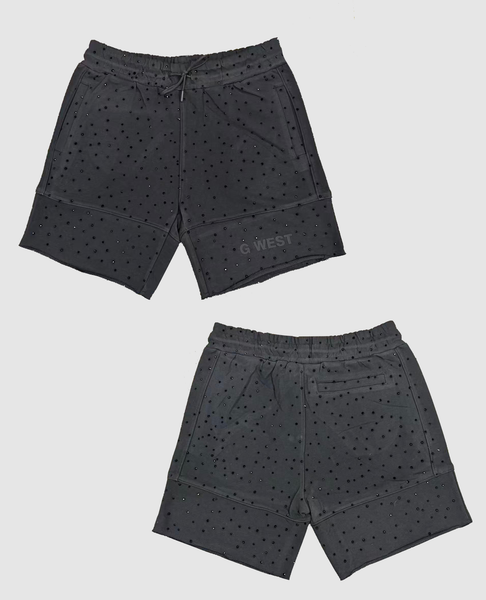 G WEST RHINESTONE SHORTS