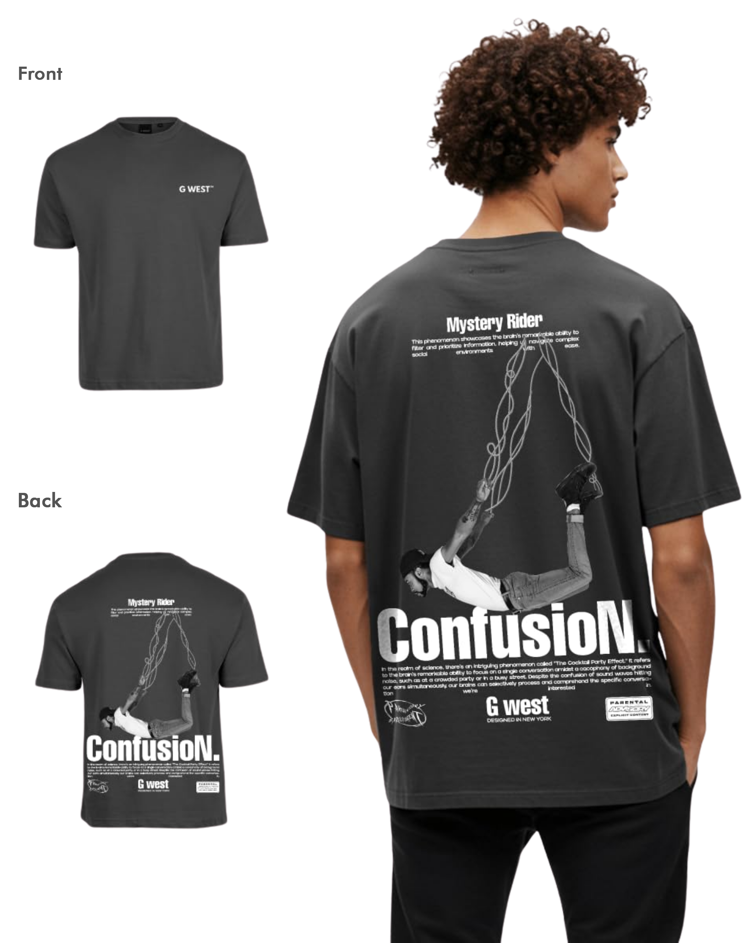 G West Mens Oversized Confusion Tee - G West