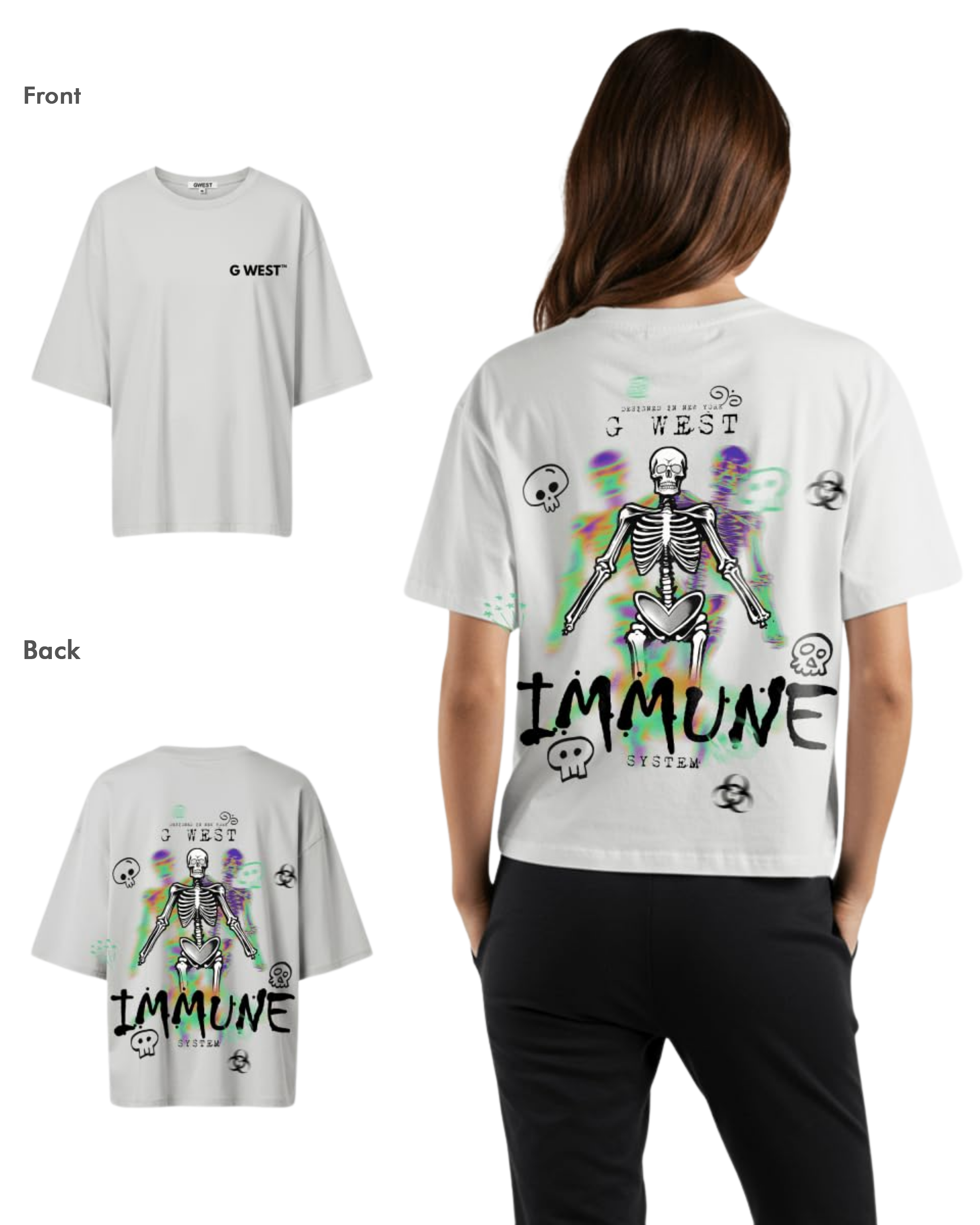 G West Womens Oversized Immune Tee - G West