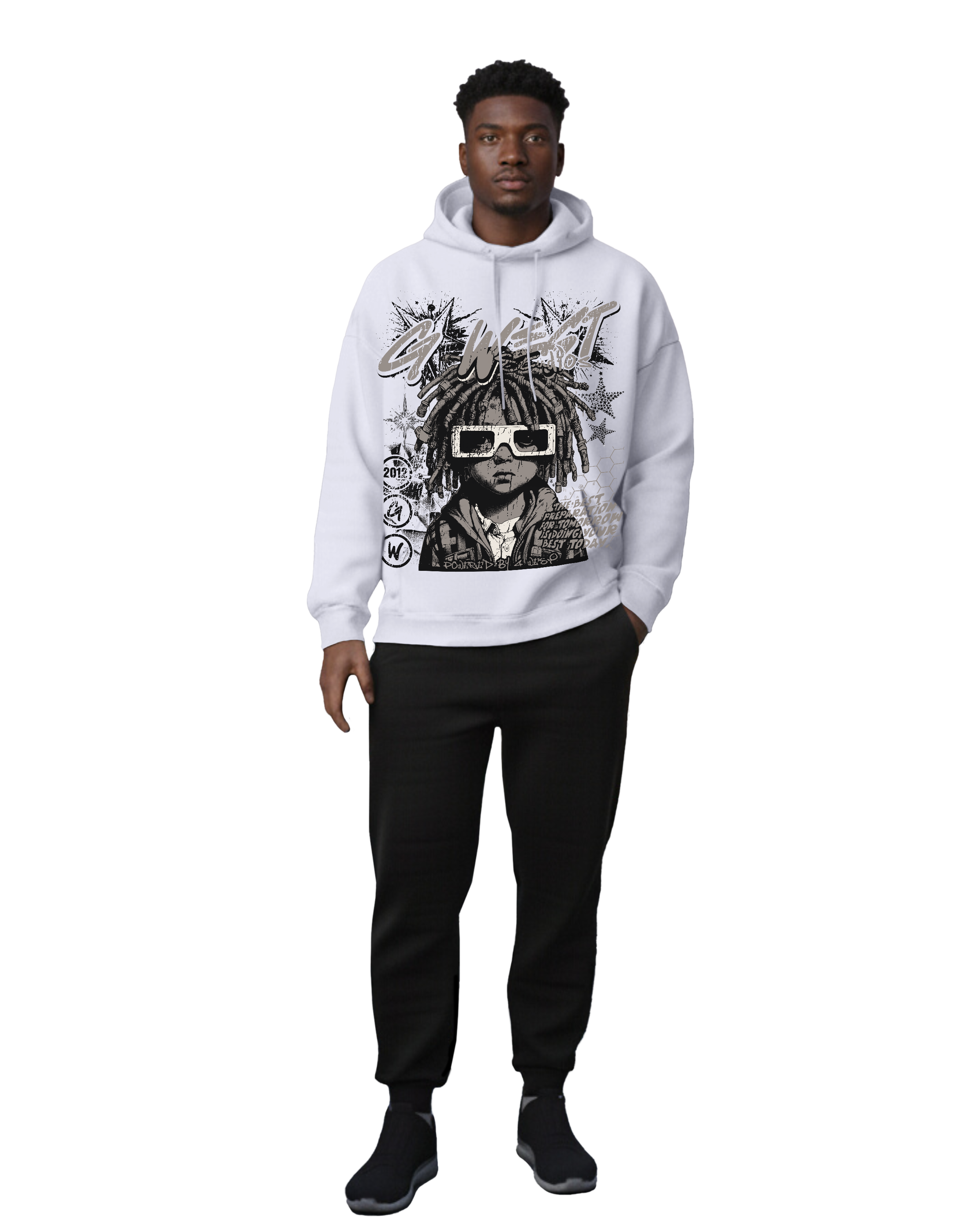 G West Rhinestone Urban Genesis Men's Hoodie - G West