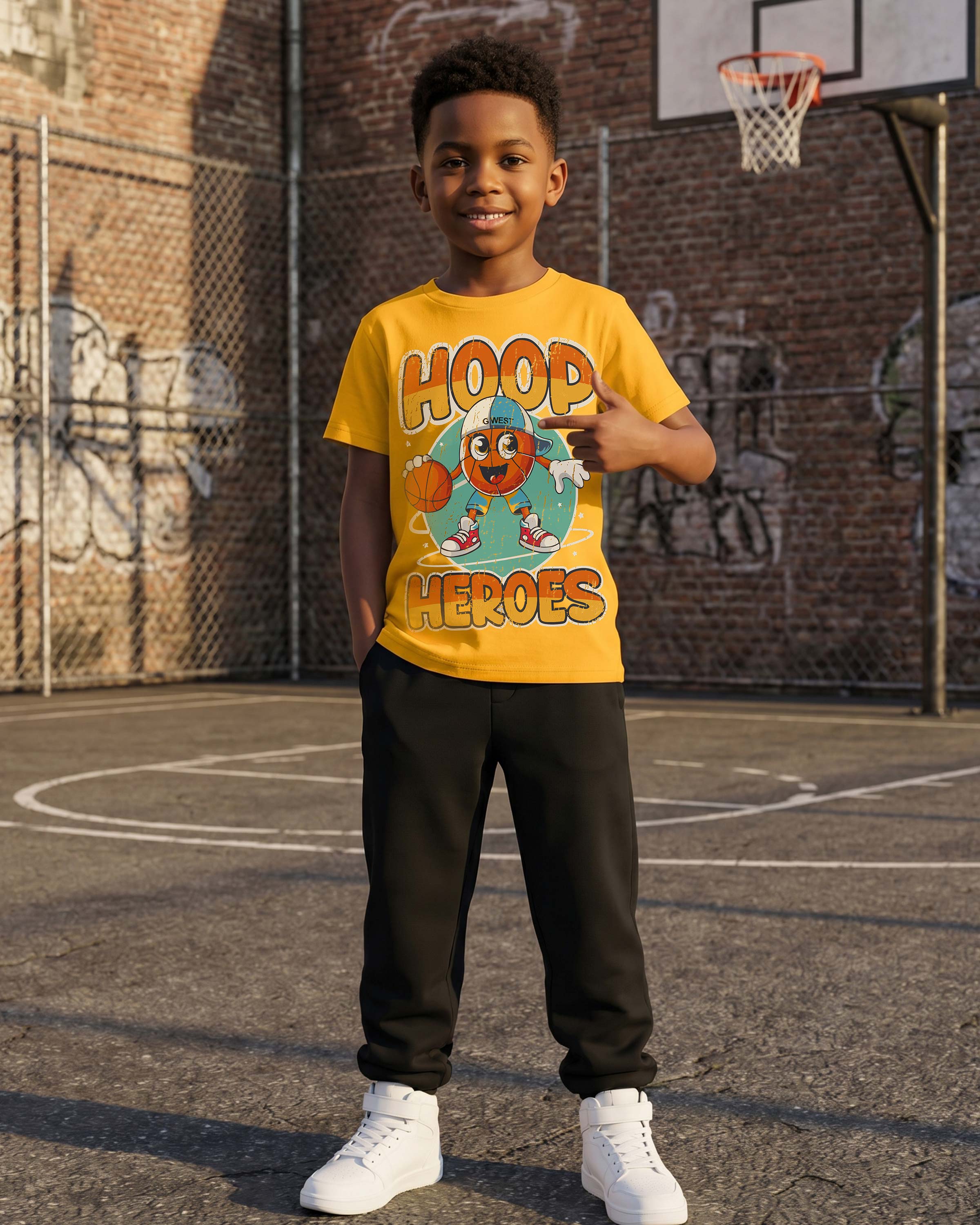 G West Kids Hoop Heroes Tee - Dtpbasty9072 - G West