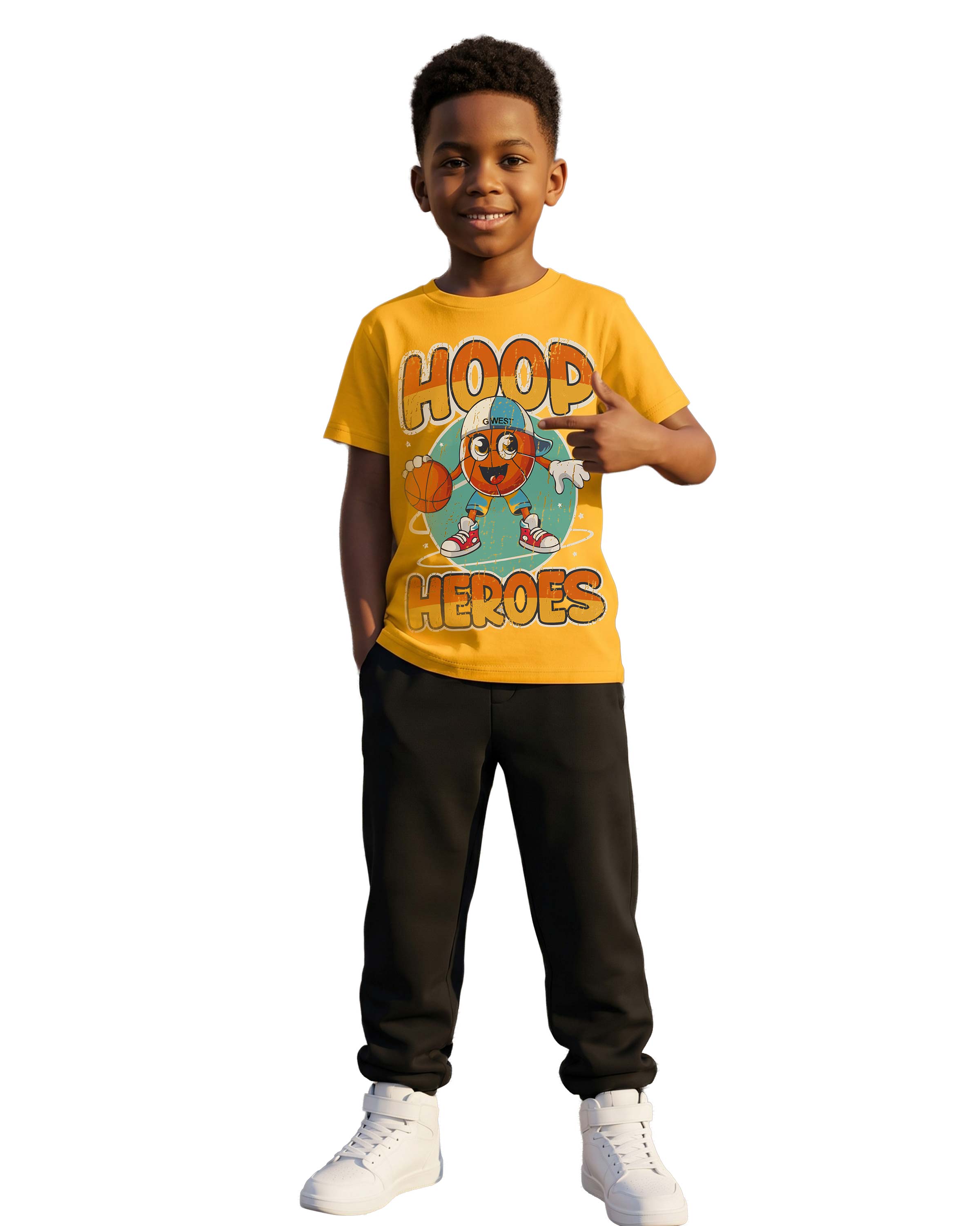 G West Kids Hoop Heroes Tee - Dtpbasty9072 - G West