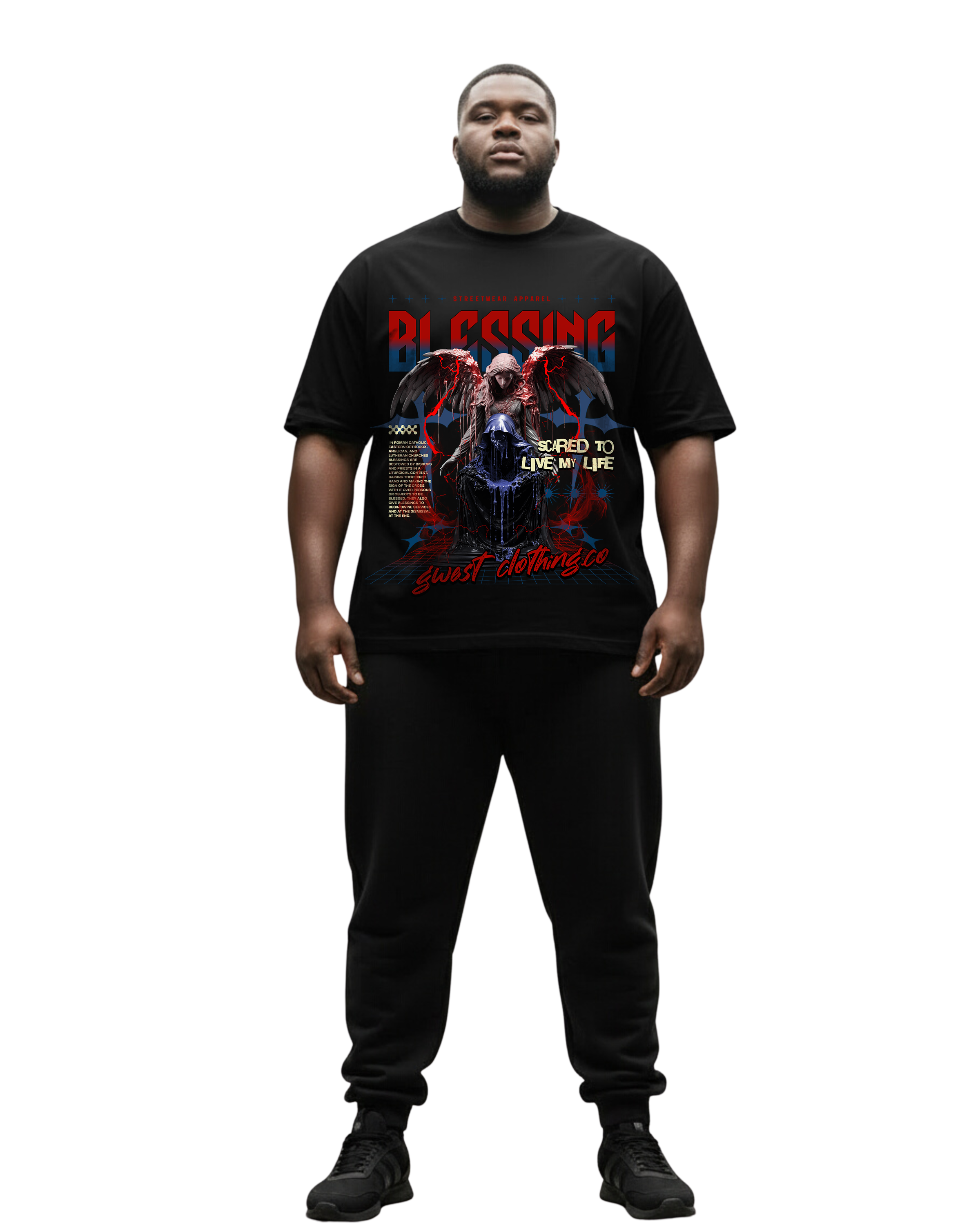 G West Blessing Big and Tall Oversized T-Shirt - G West