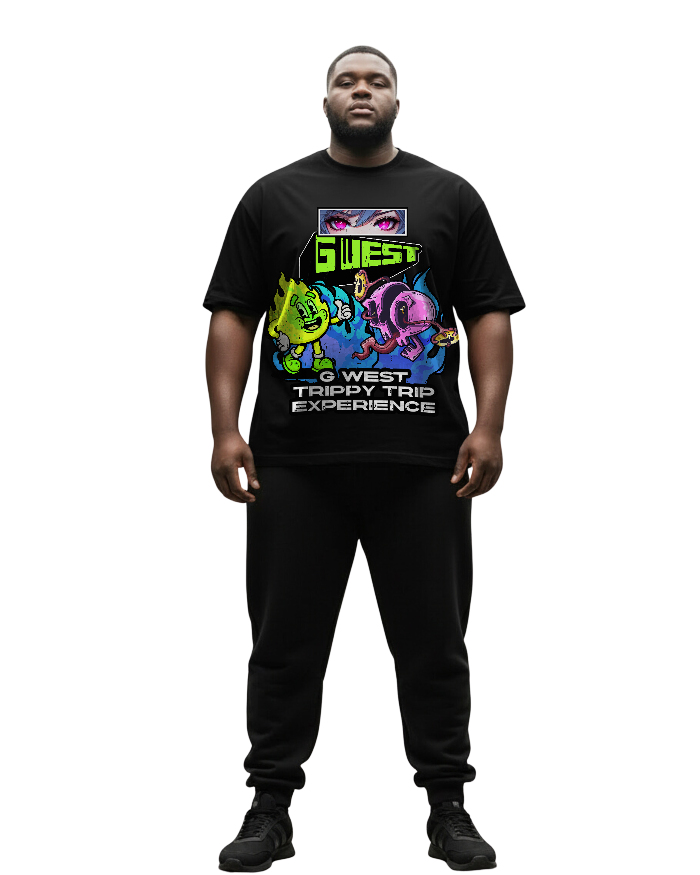 G West Trippy Trip 777 Big And Tall Oversized T-Shirt - G West