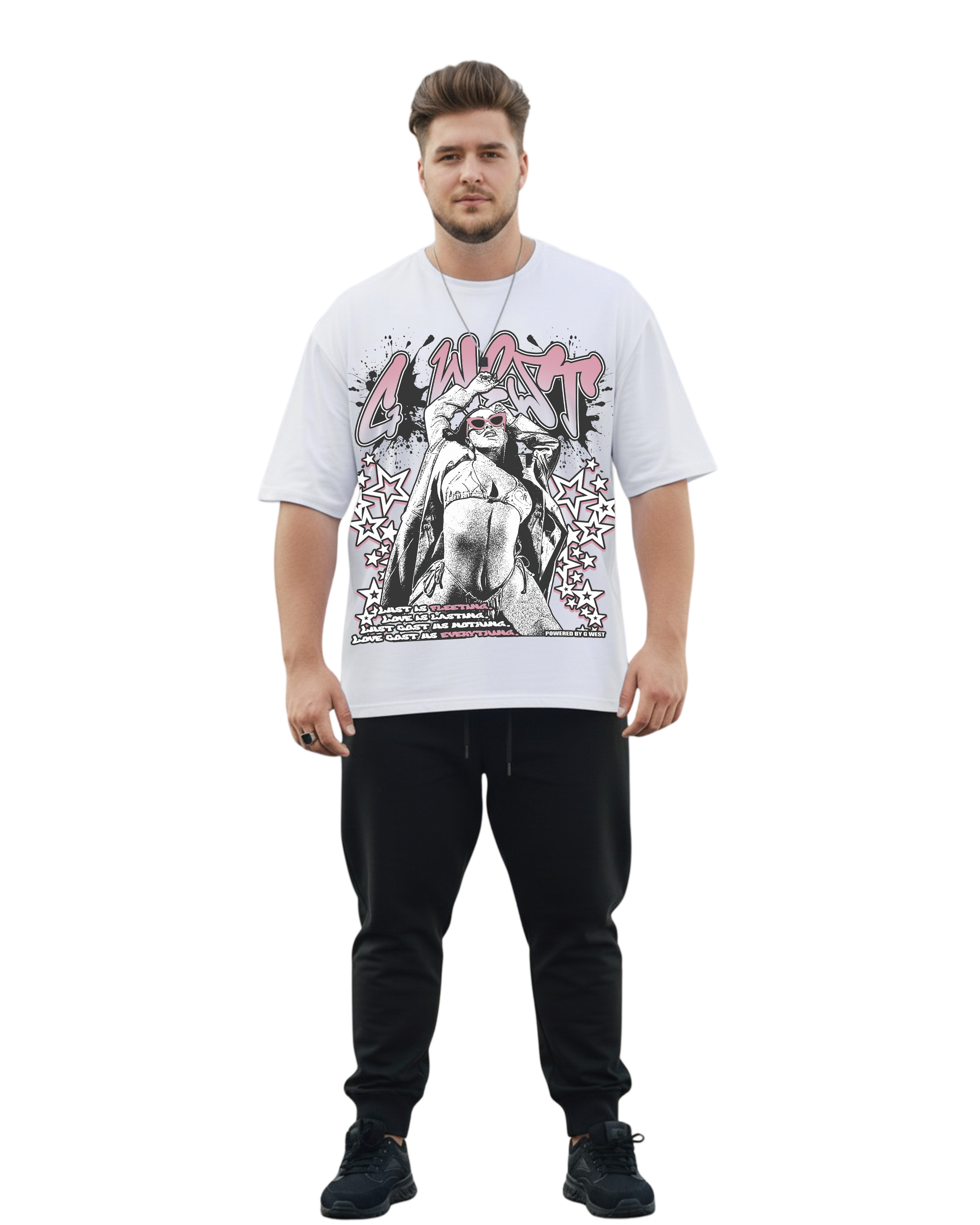 G West Heat Check Big And Tall Oversized T-Shirt - G West