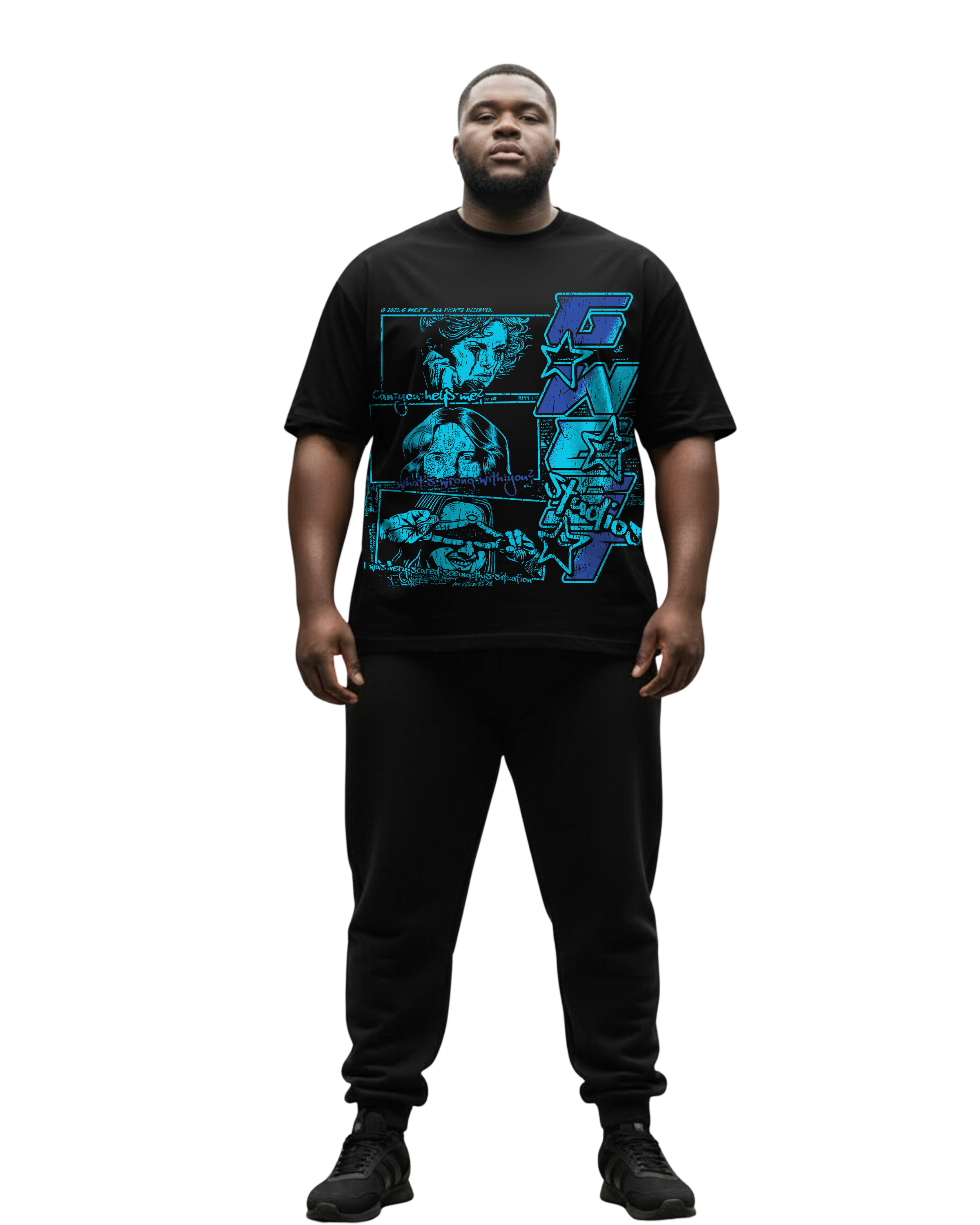 G West Can You Help Me Big And Tall Oversized T-Shirt - G West