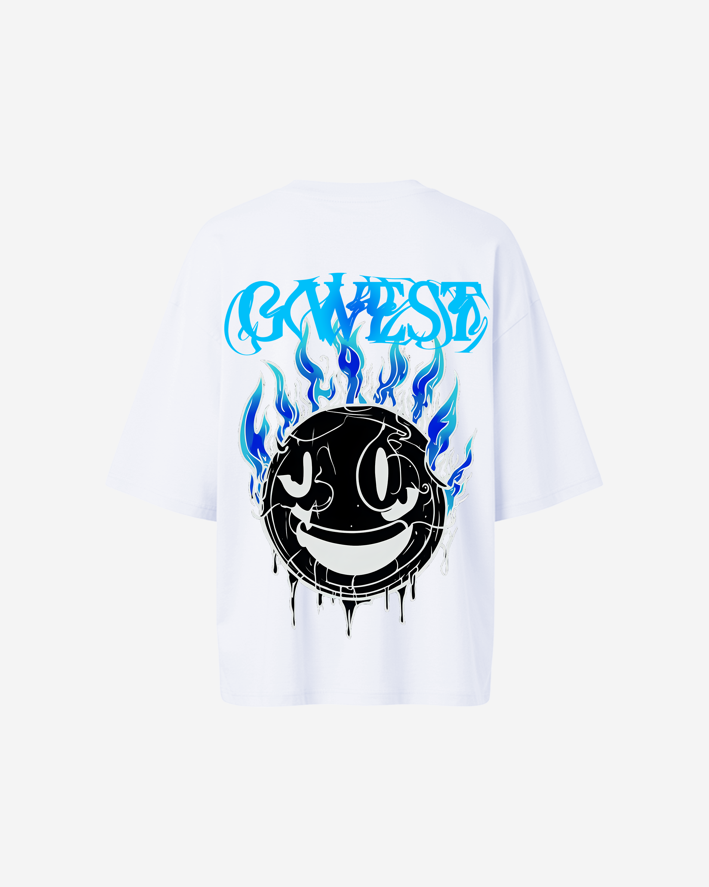 G West Oversized Aqua Smile Tee - WOMEN - G West