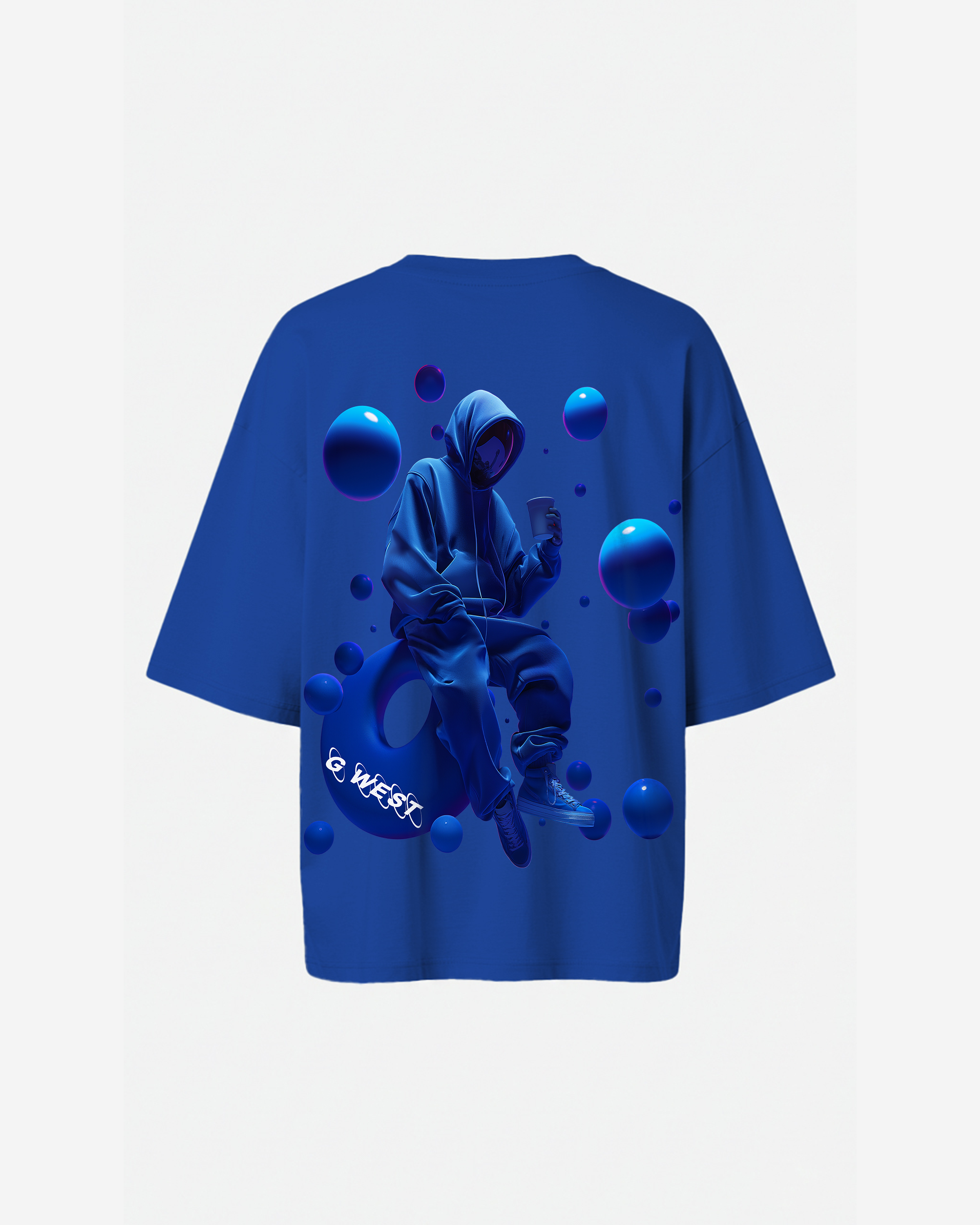G West Oversized Blue Man Tee - WOMEN - G West