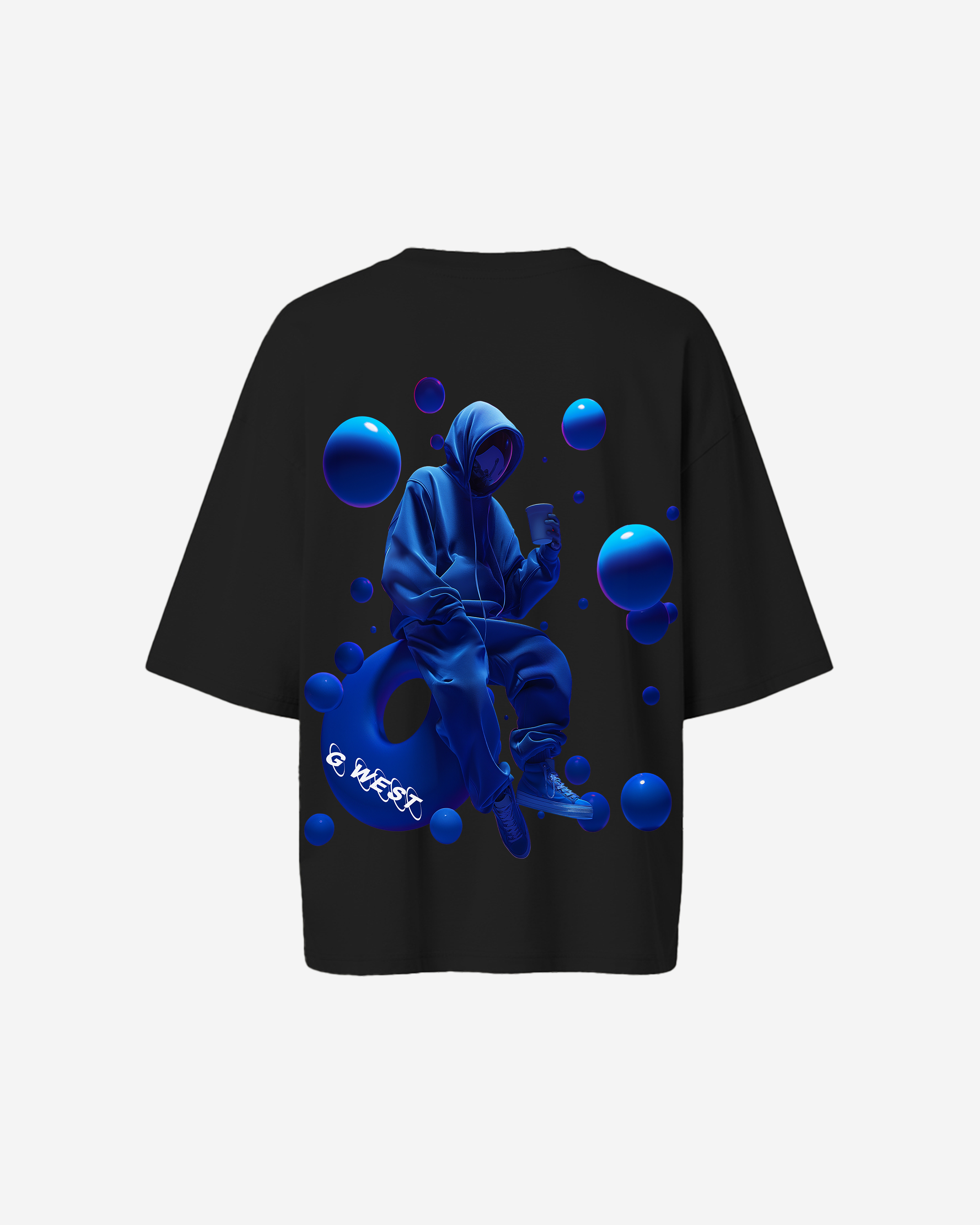 G West Oversized Blue Man Tee - WOMEN - G West