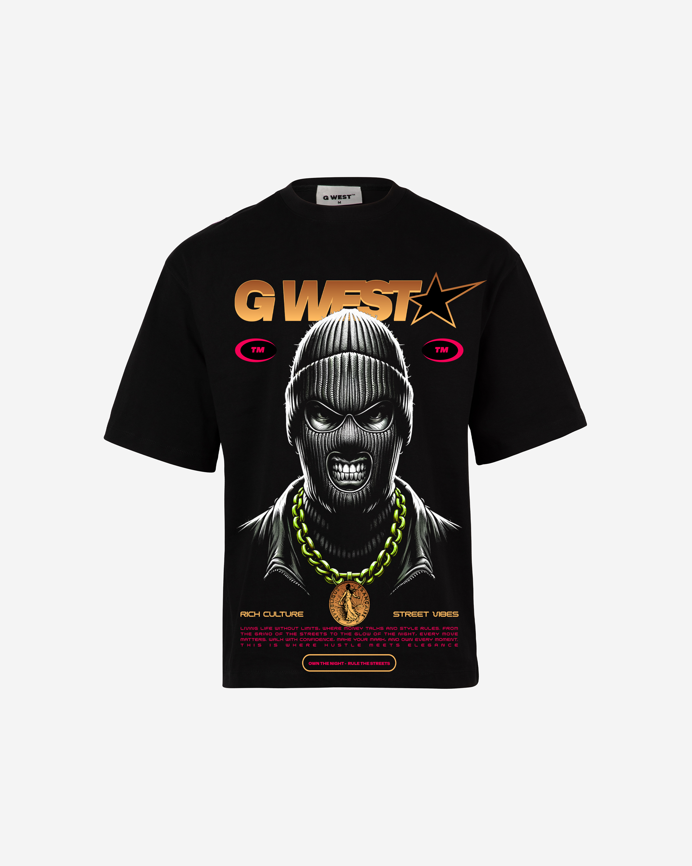 G-WEST STREET PHANTOM OVERSIZED TEE GWROJMT87 - G West