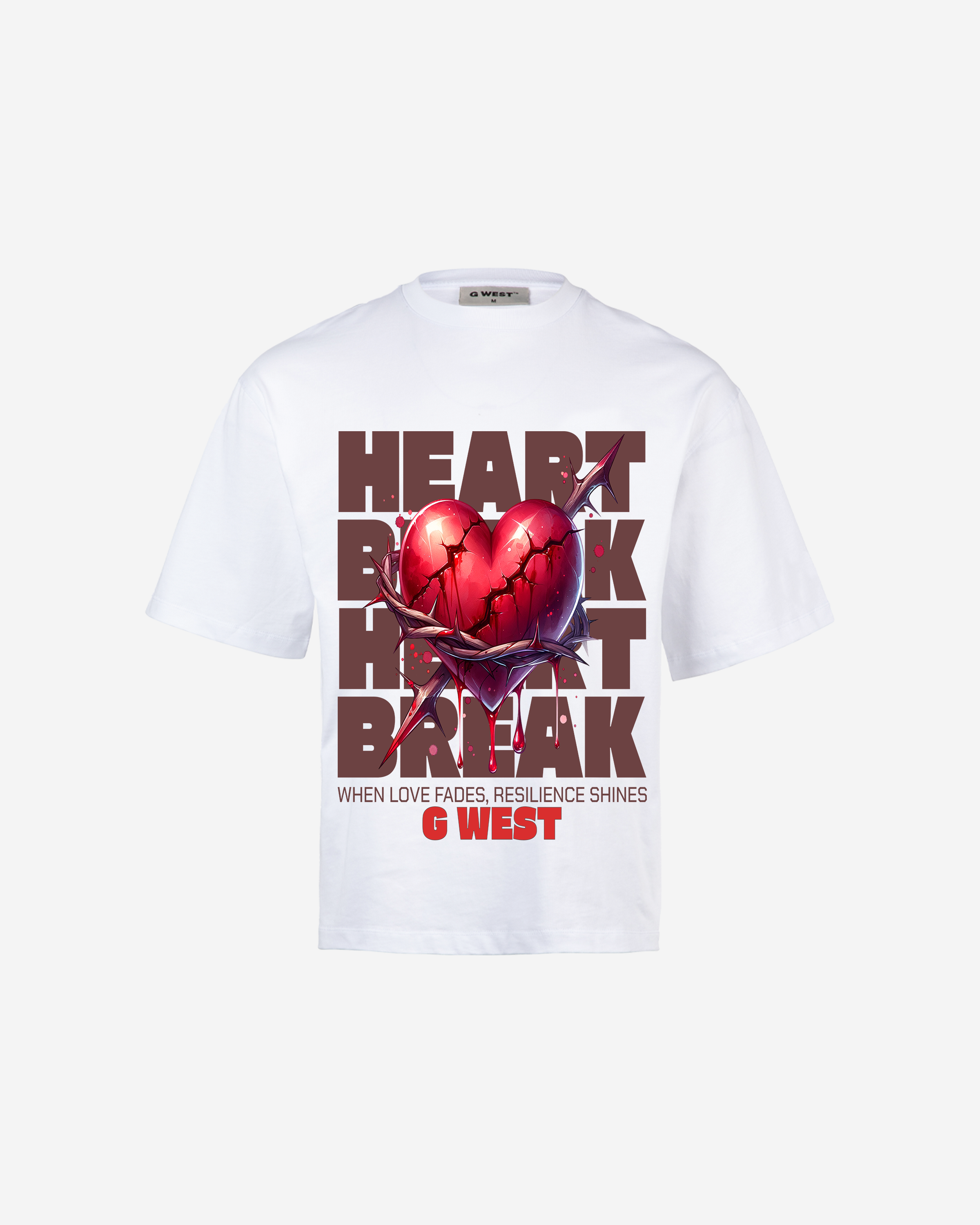 G-WEST SHATTERED LOVE OVERSIZED TEE GWROJMT184 - G West