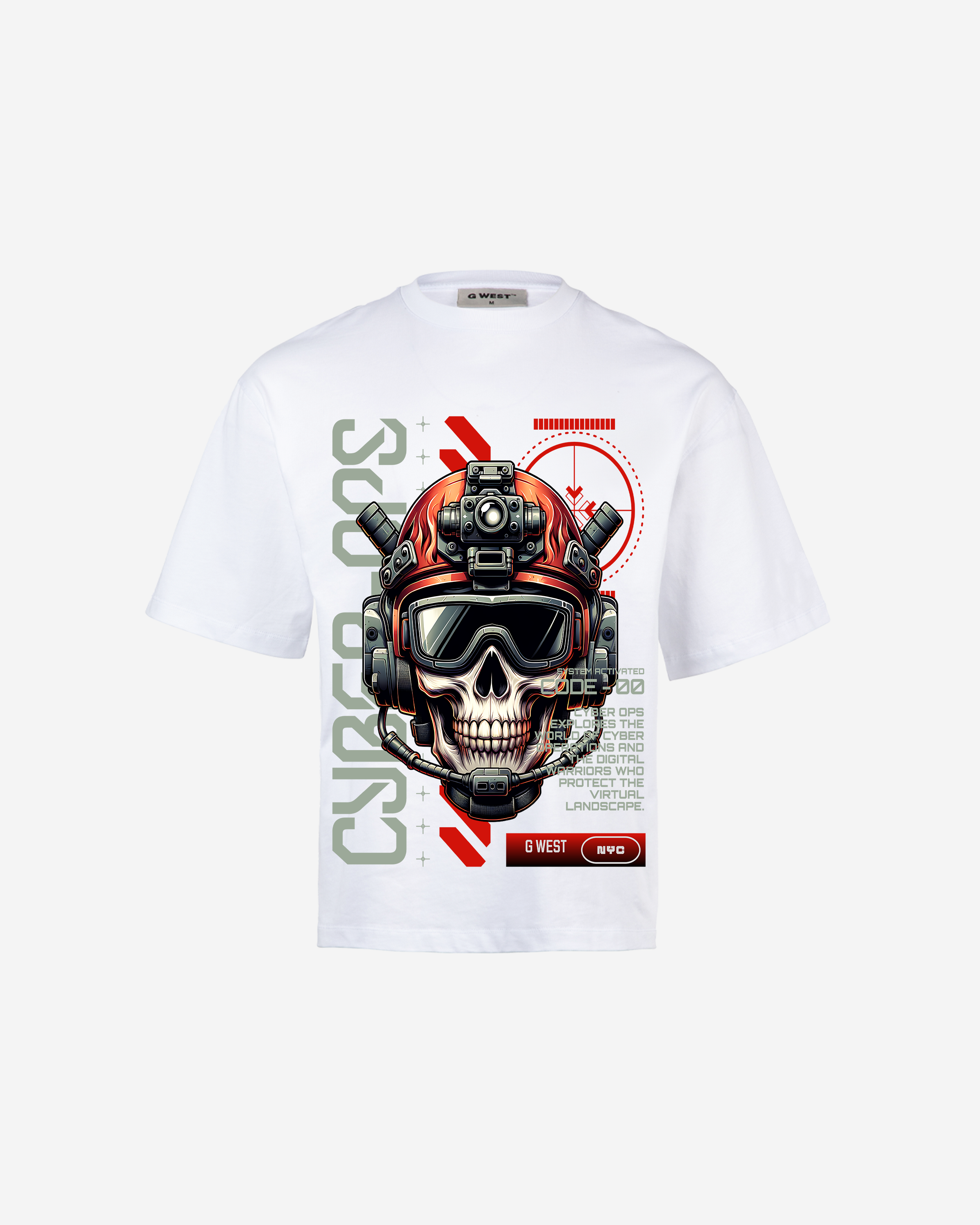 G-WEST CYBER OVERSIZED TEE GWROJMT186 - G West