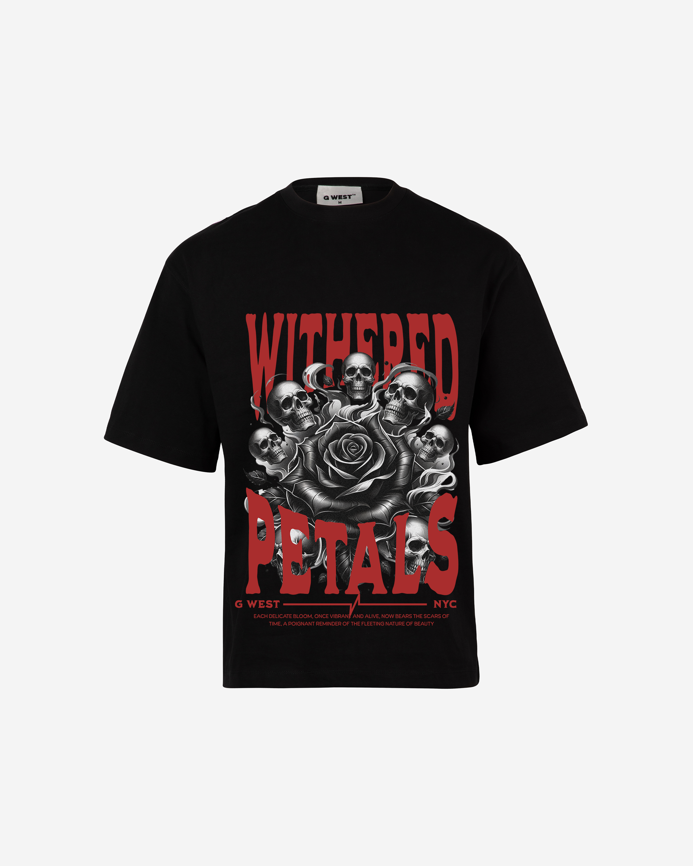 G-WEST WITHERED PETALS OVERSIZED TEE GWROJMT206 - G West