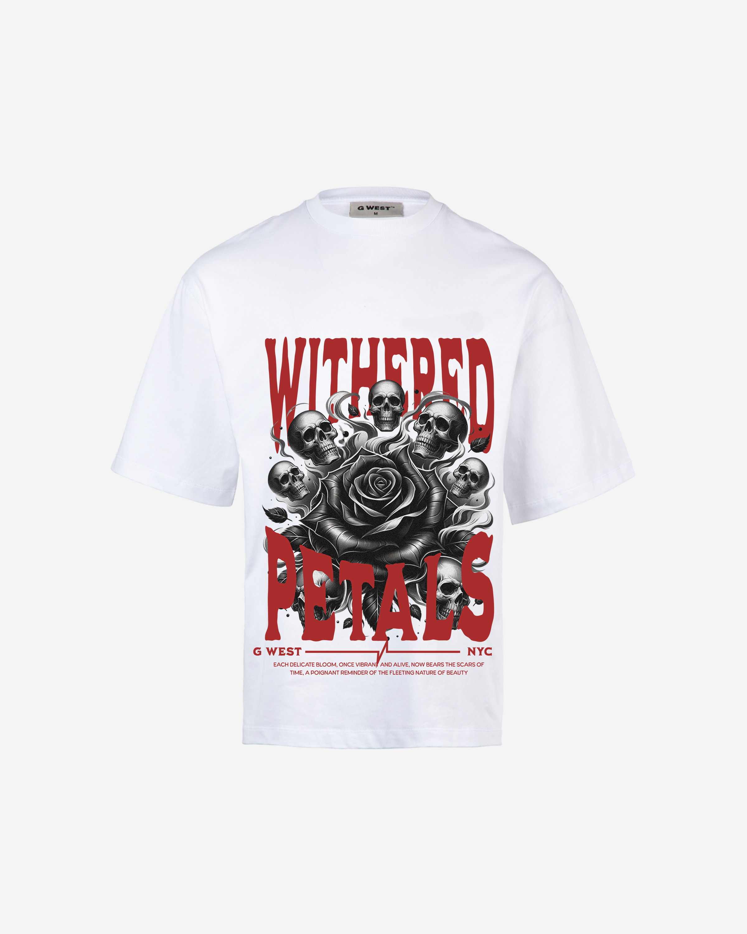 G-WEST WITHERED PETALS OVERSIZED TEE GWROJMT206 - G West