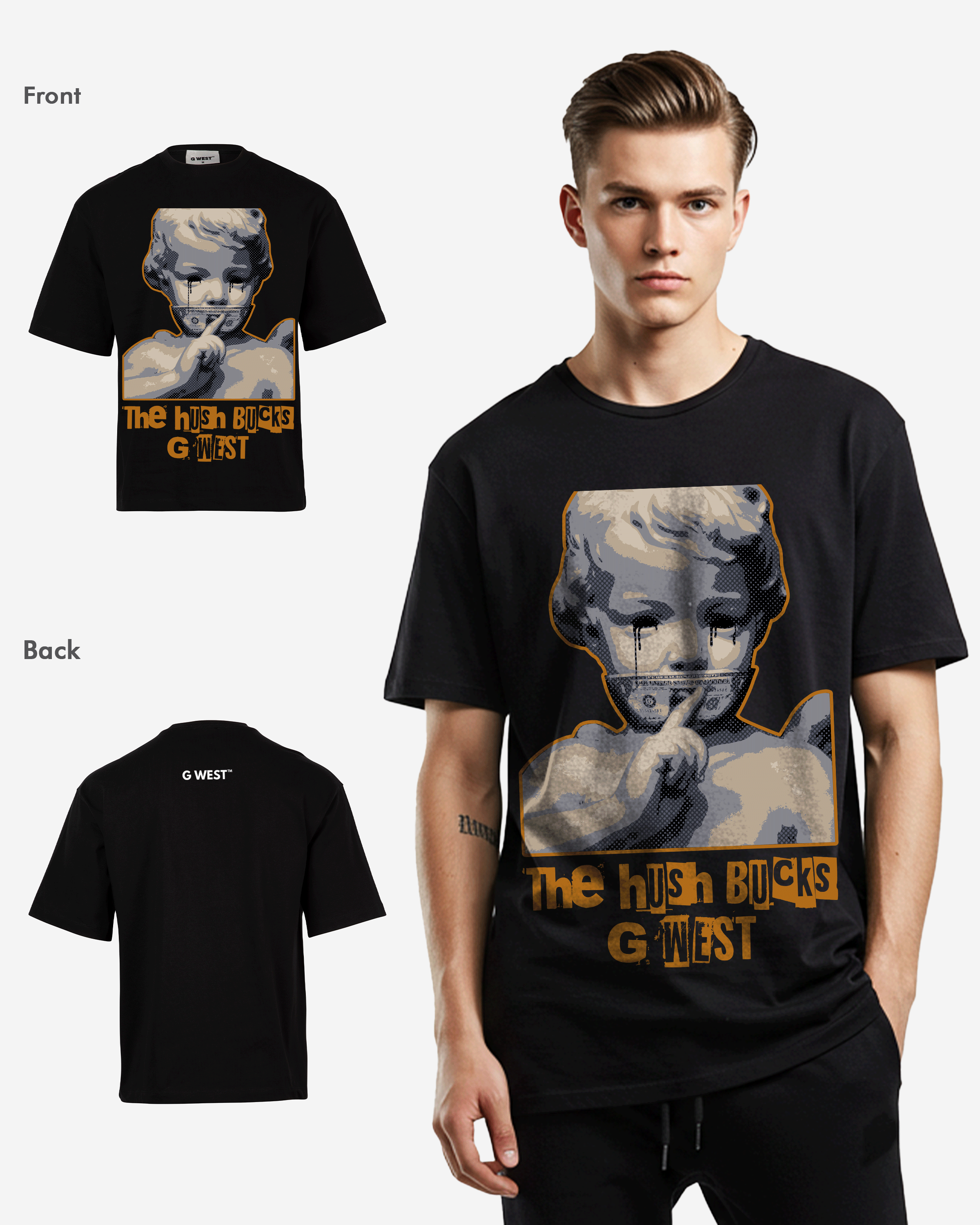 G-WEST The Hush Bucks Oversized Tee - GWROJMT9 - G West