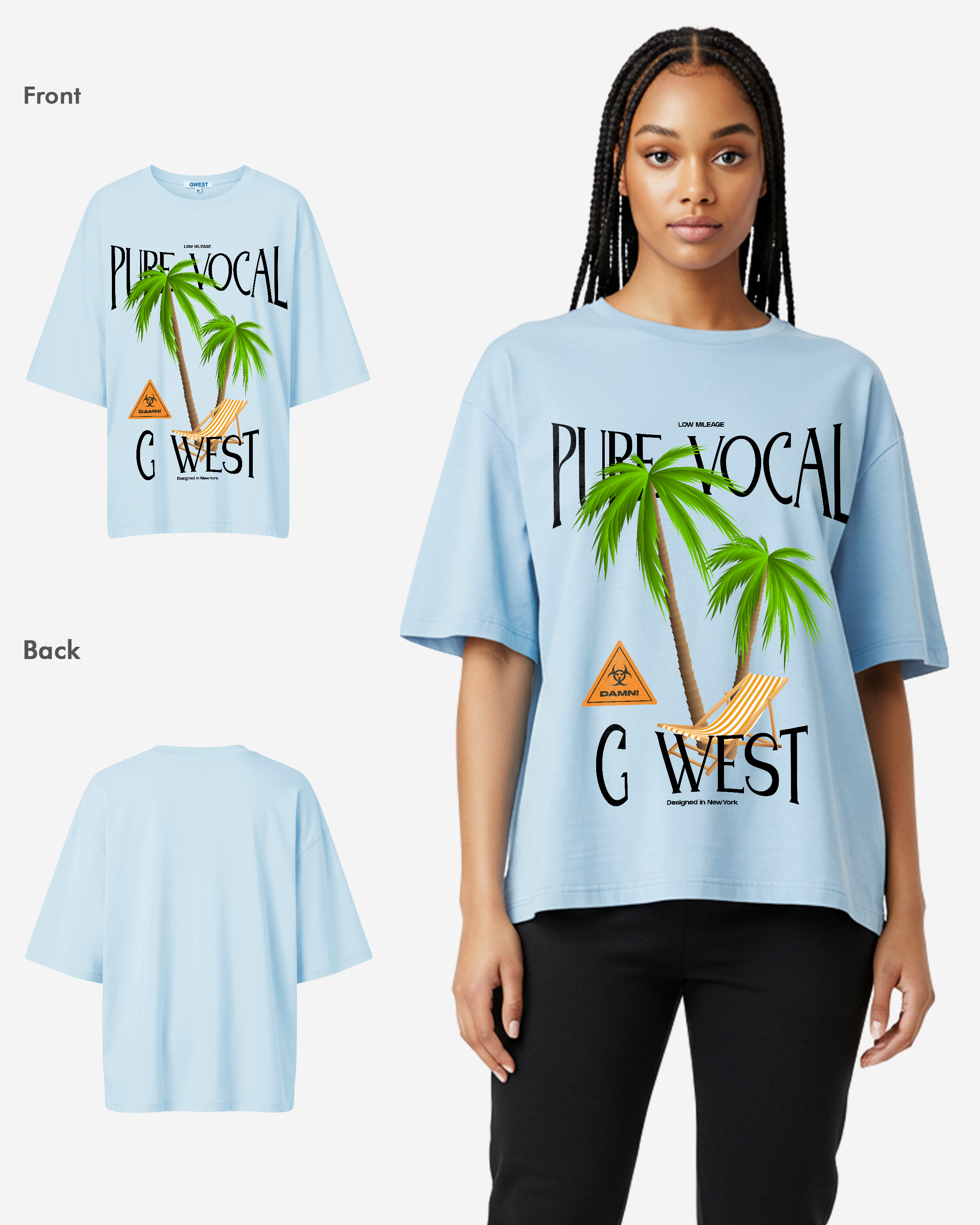 G West Oversized Pure Vocal T Shirt - WOMEN - G West