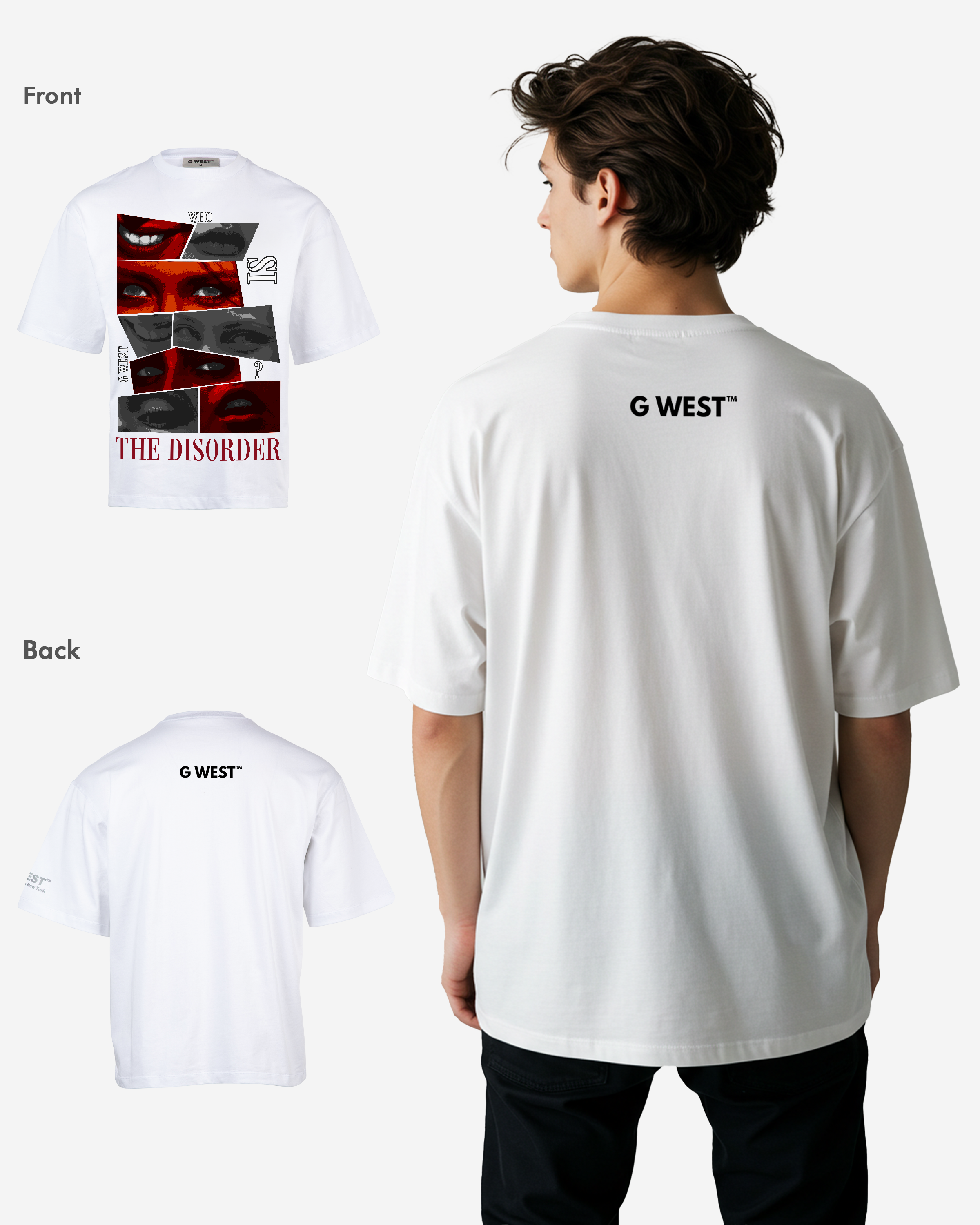 G-WEST The DisorderOversized Tee - GWROJMT3 - G West