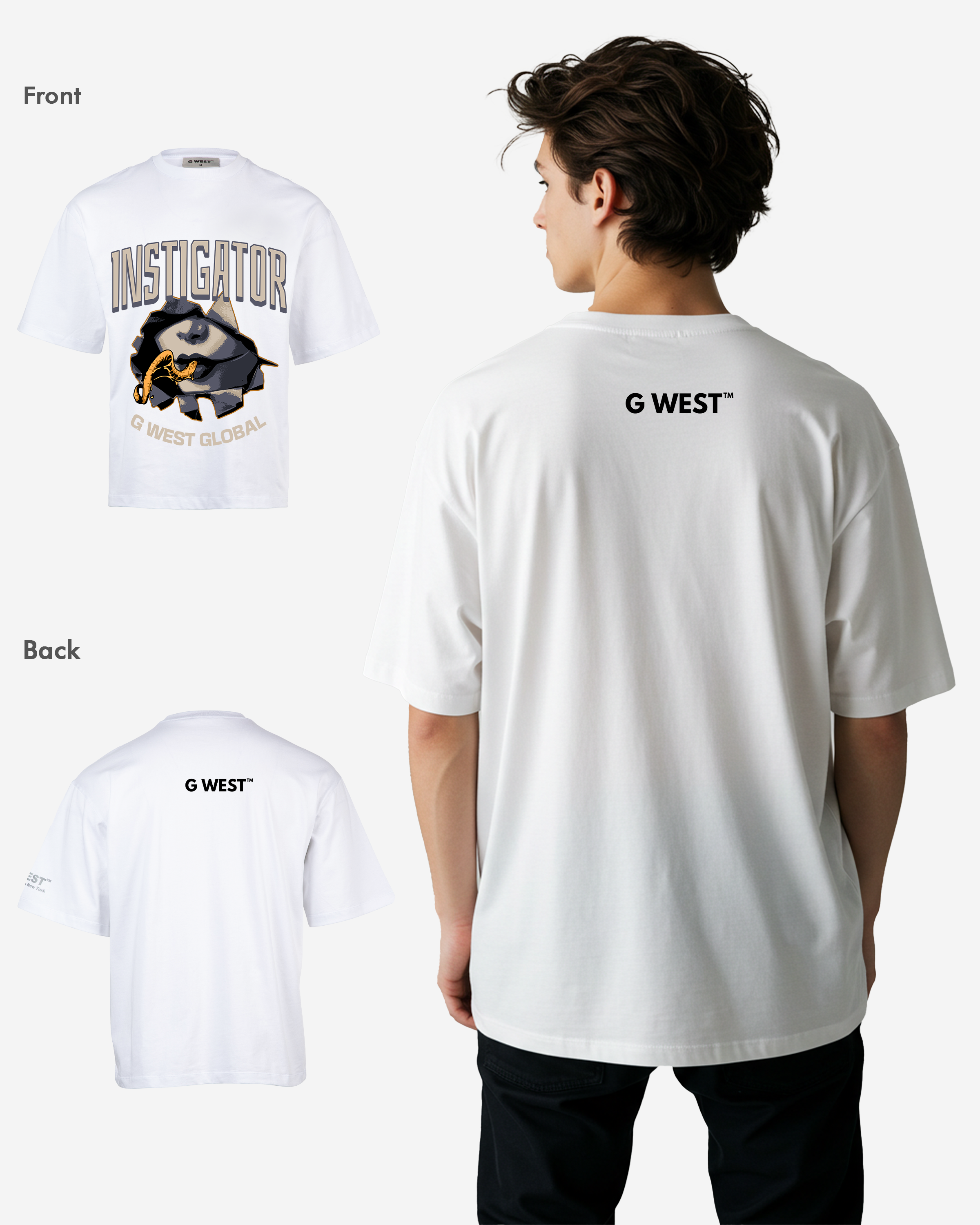 G-WEST Instigator Oversized Tee - GWROJMT11 - G West