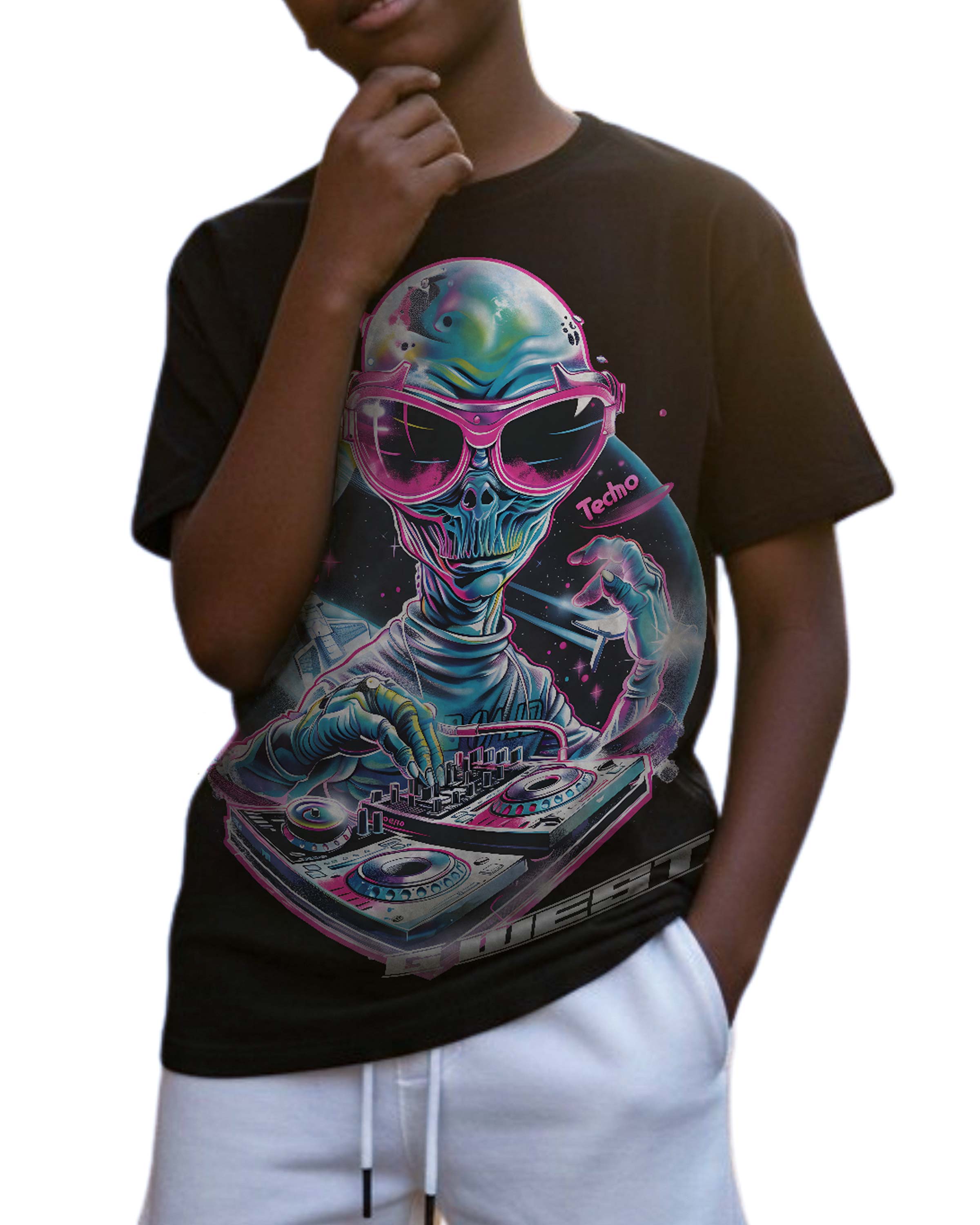 G West Kids Techno Dj Tshirt Mens - G West