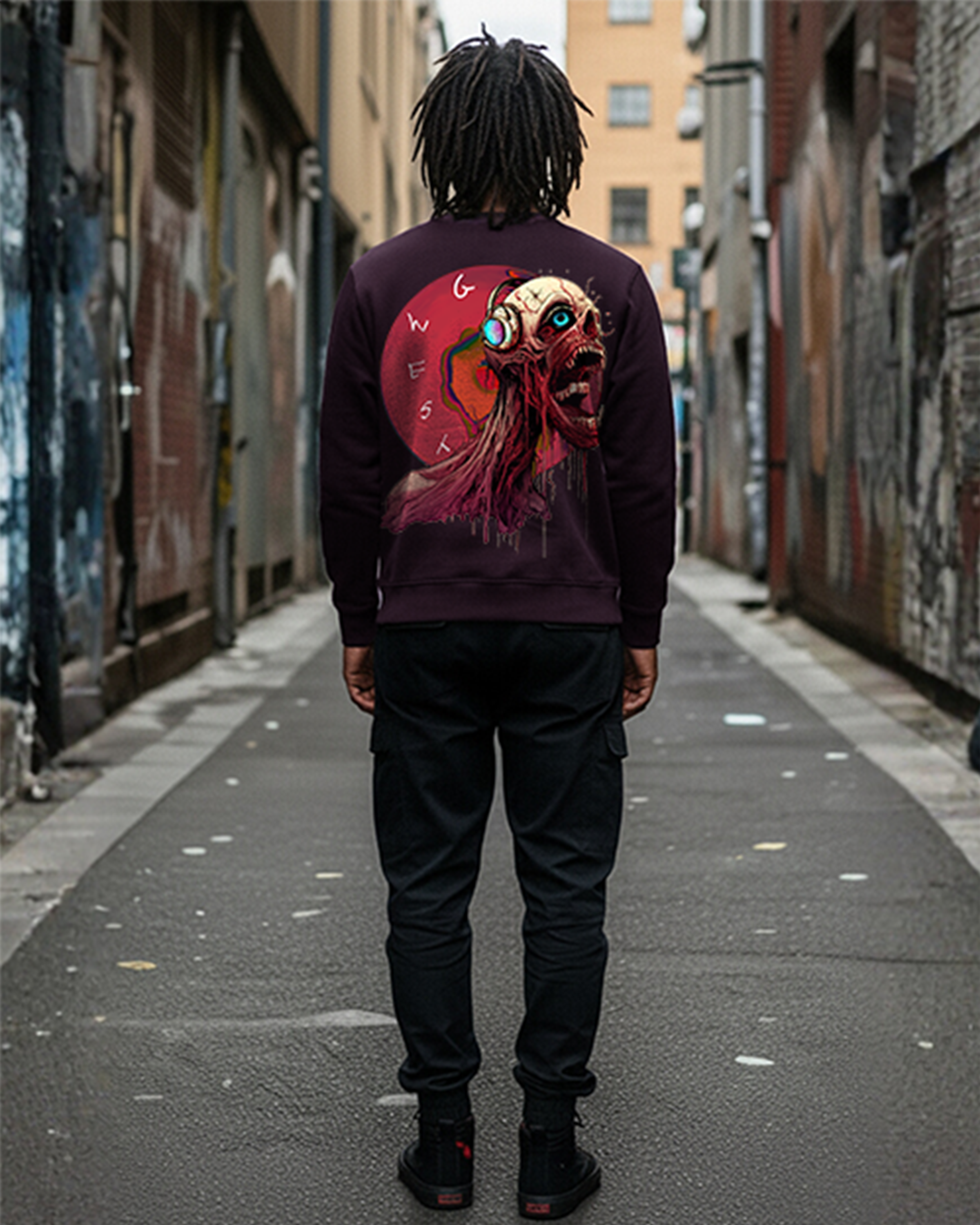 G West Vinyl Zombie Heavy Premium Crewneck