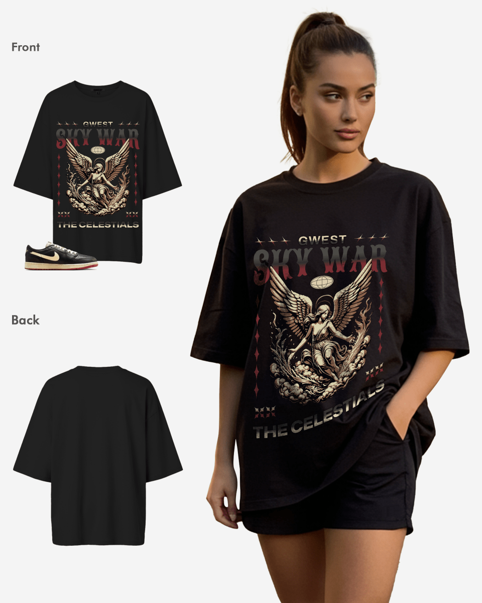 Angel Statue Streetwear Oversized T-Shirt - G West