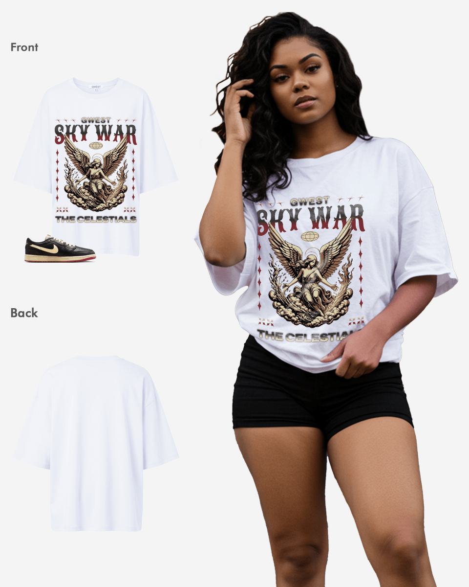 Angel Statue Streetwear Oversized T-Shirt - G West