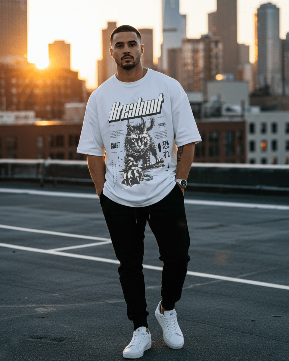 Demon Cat Breakout Oversized T-Shirt - G West