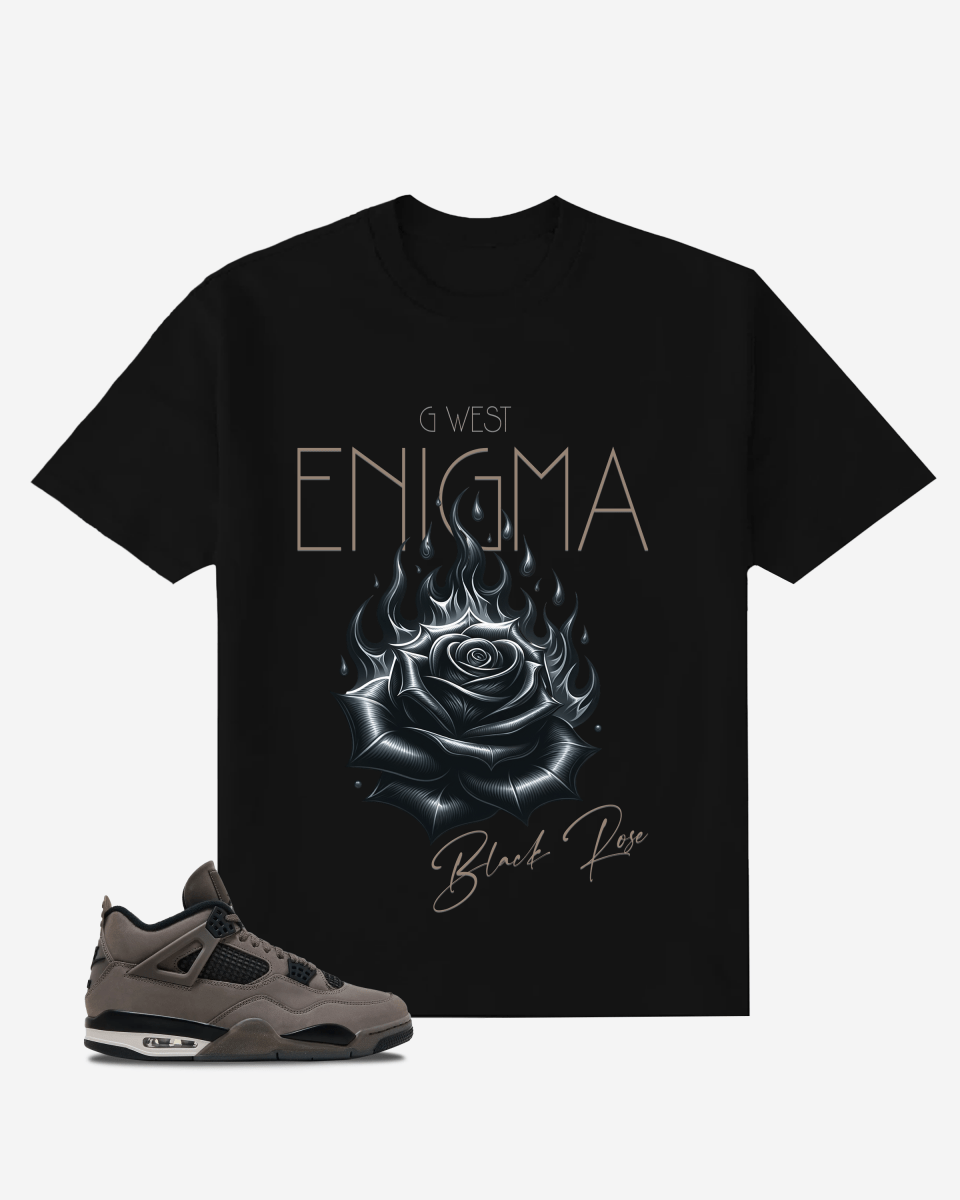 Enigma Black Rose Oversized T-Shirt - G West