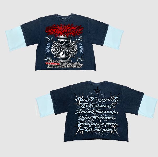 G WEST 3/4 TWO TONE SLEEVE T SHIRT - G West