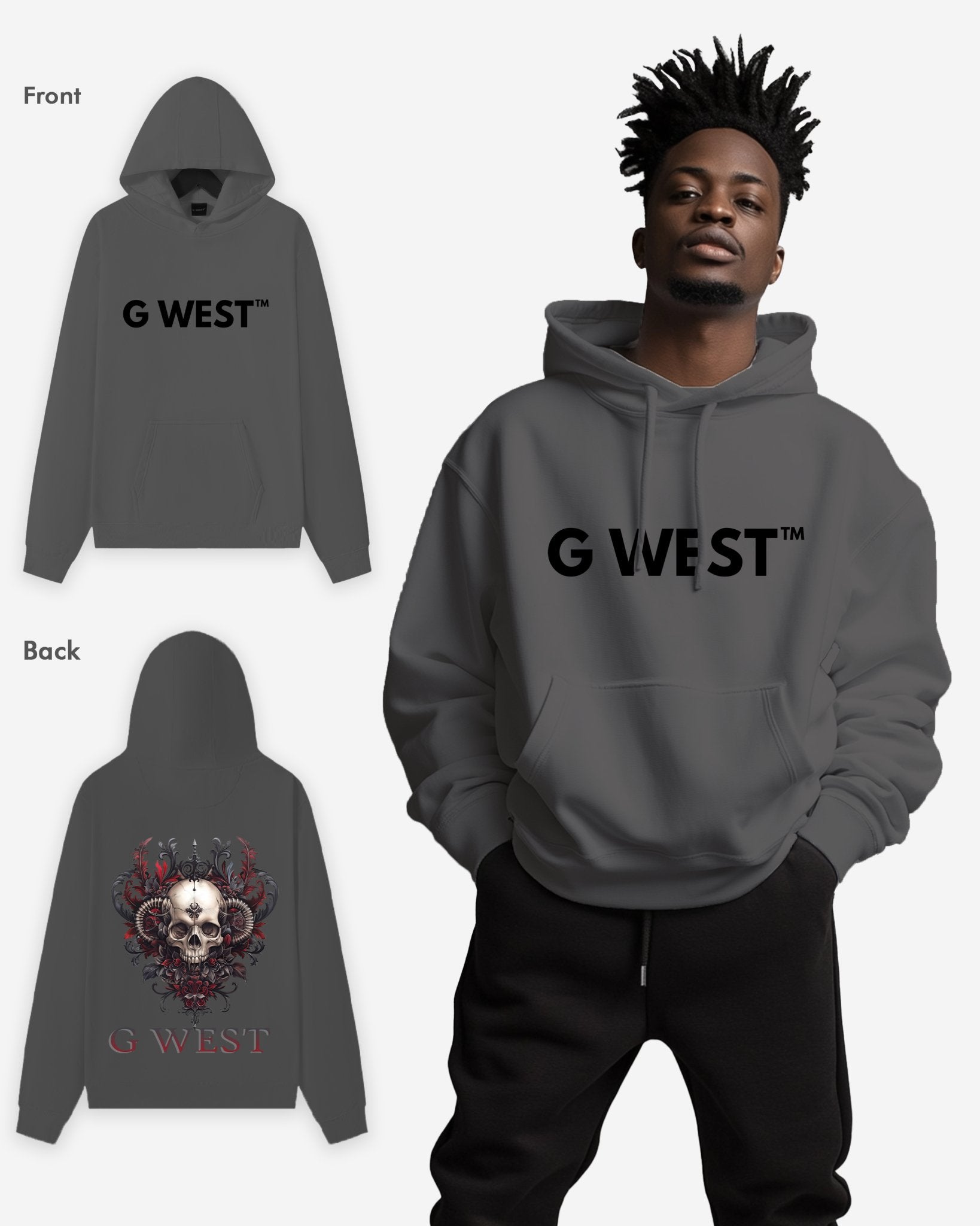G West Afflicted Times Oversize HOODIE - G West