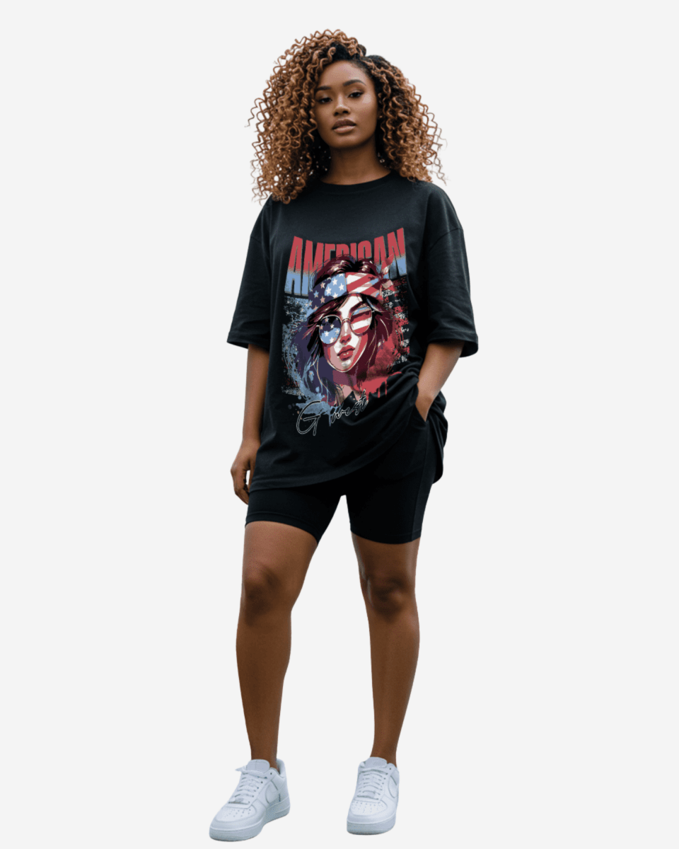 G West American Babe Oversized Women's T-Shirt - G West
