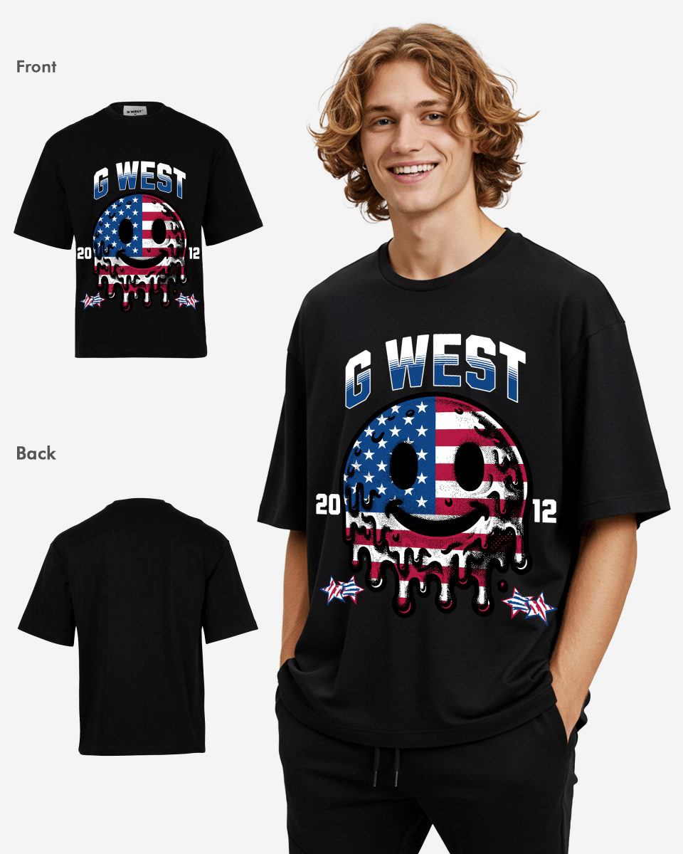 G WEST AMERICAN FLAG TEE - GWJMT9311 - G West