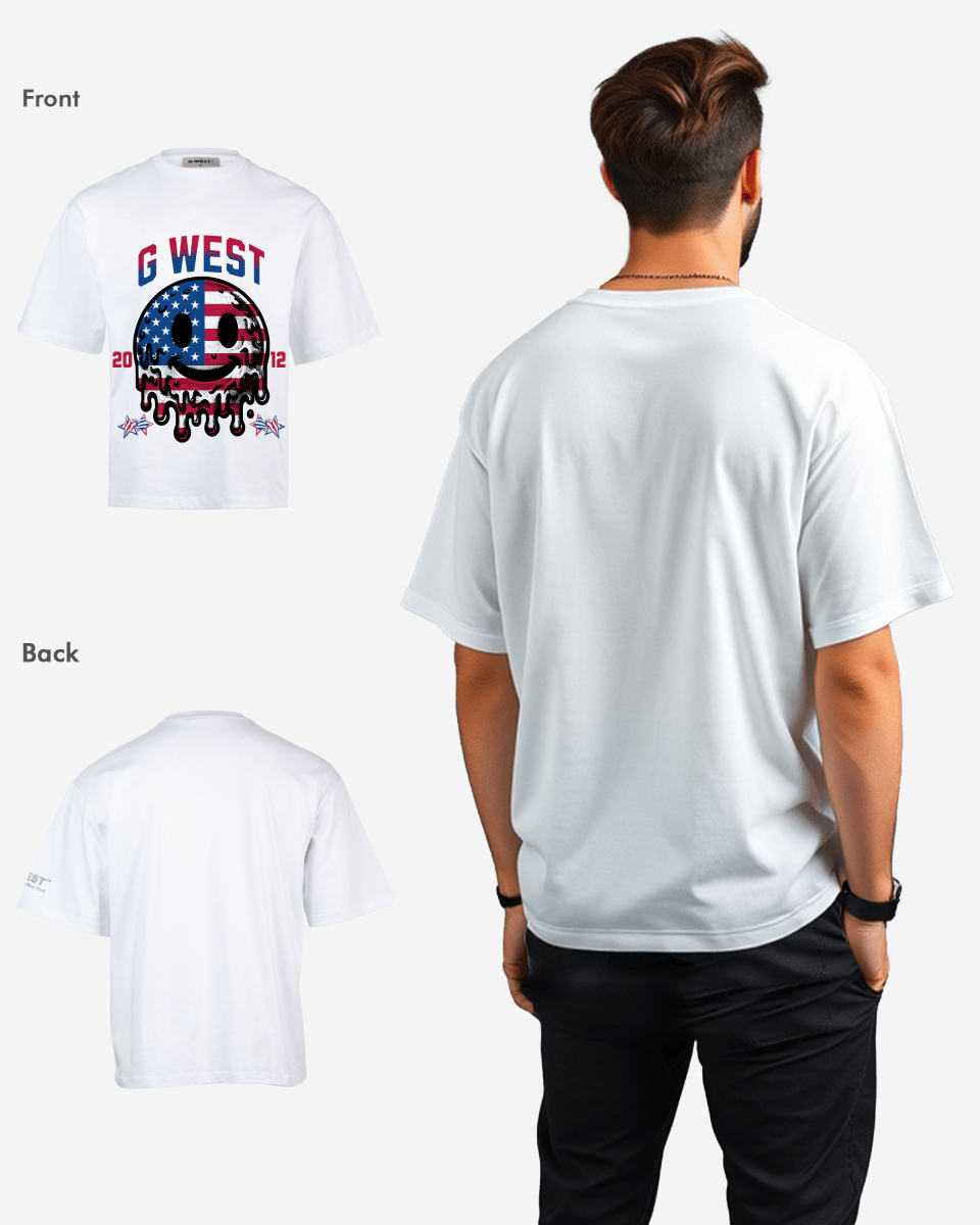 G WEST AMERICAN FLAG TEE - GWJMT9311 - G West