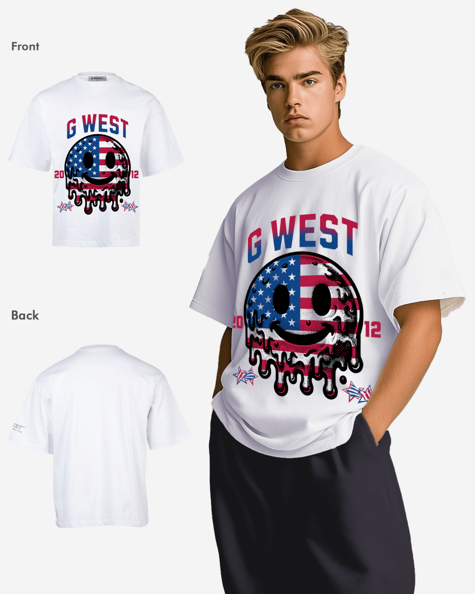 G WEST AMERICAN FLAG TEE - GWJMT9311 - G West