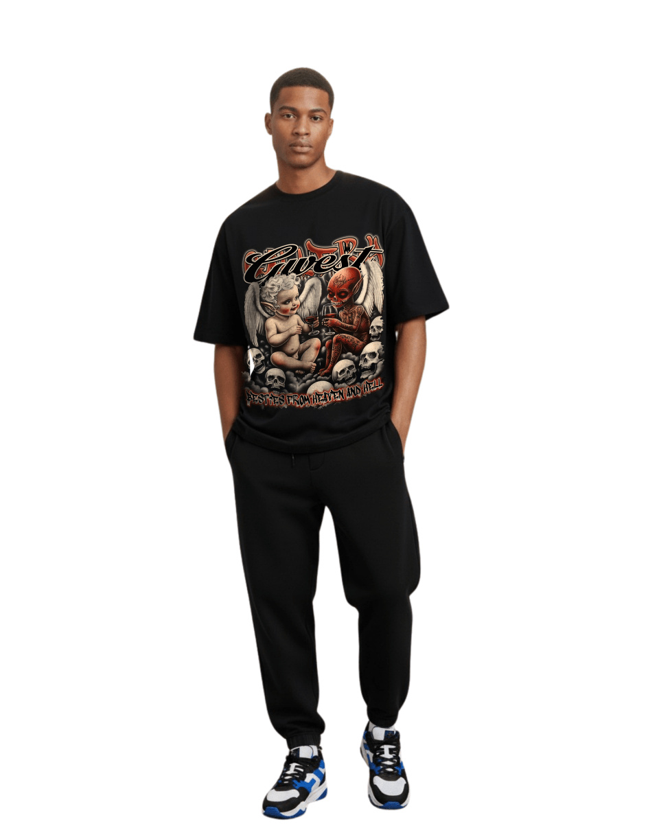 G West Angles & Ashes Oversized Men's T-Shirt - G West