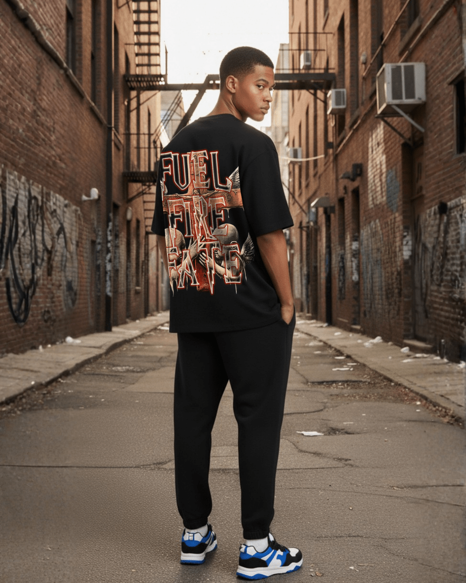 G West Angles & Ashes Oversized Men's T-Shirt - G West