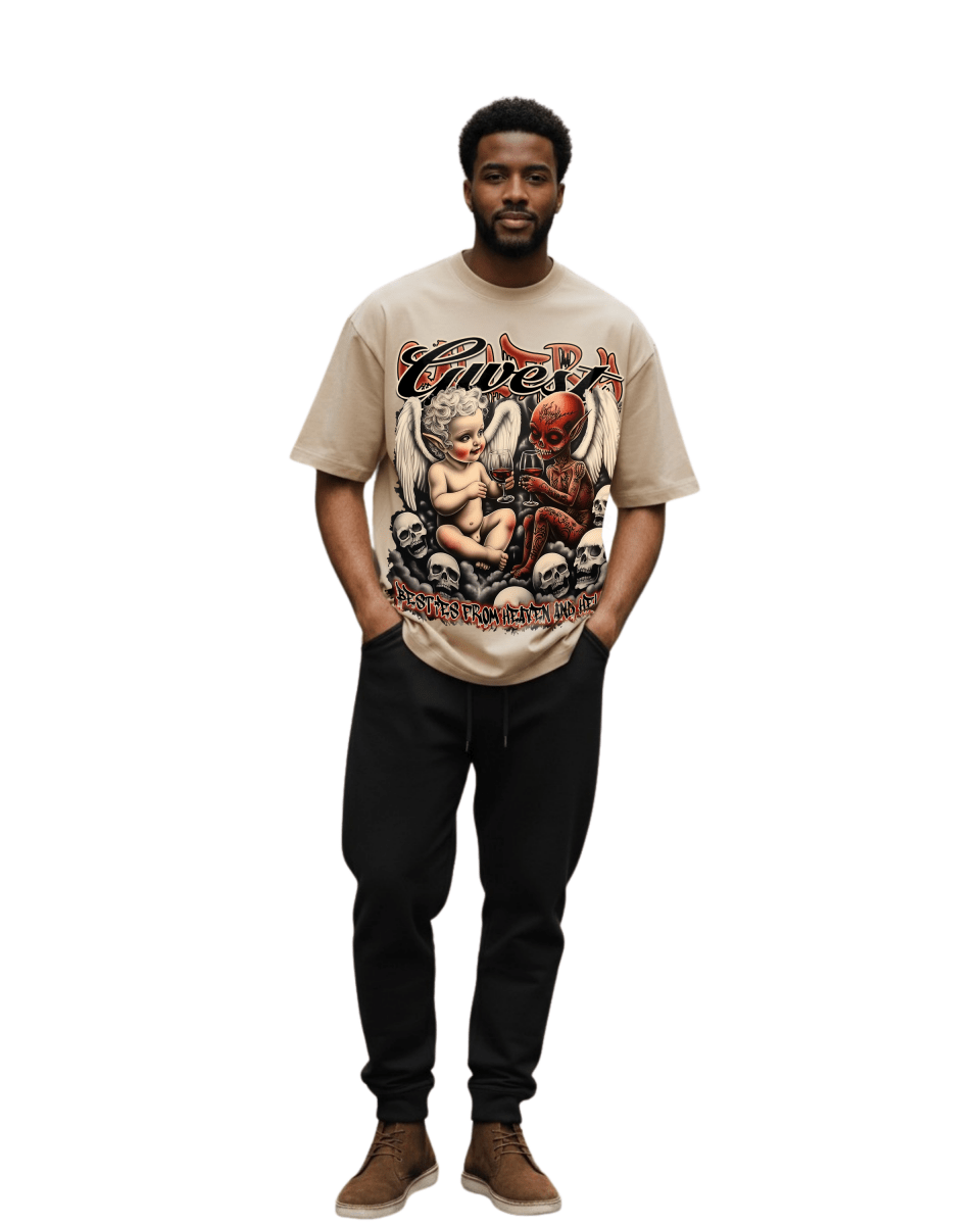 G West Angles & Ashes Oversized Men's T-Shirt - G West