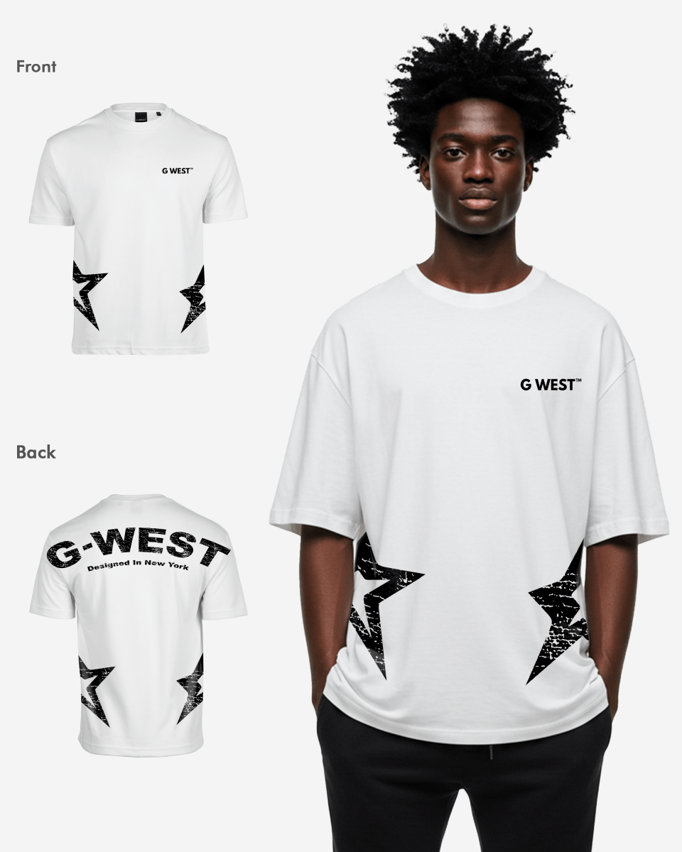 G West Arch Logo Oversized Tee - G West