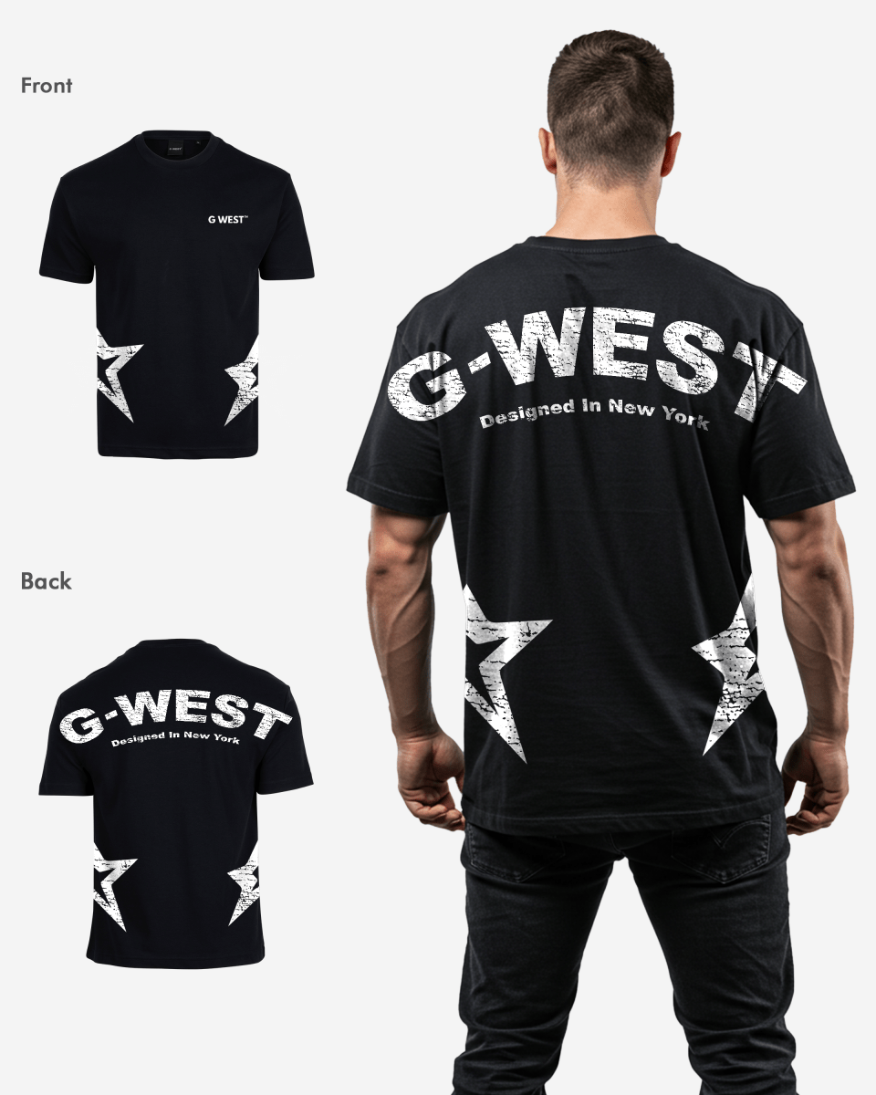 G West Arch Logo Oversized Tee - G West