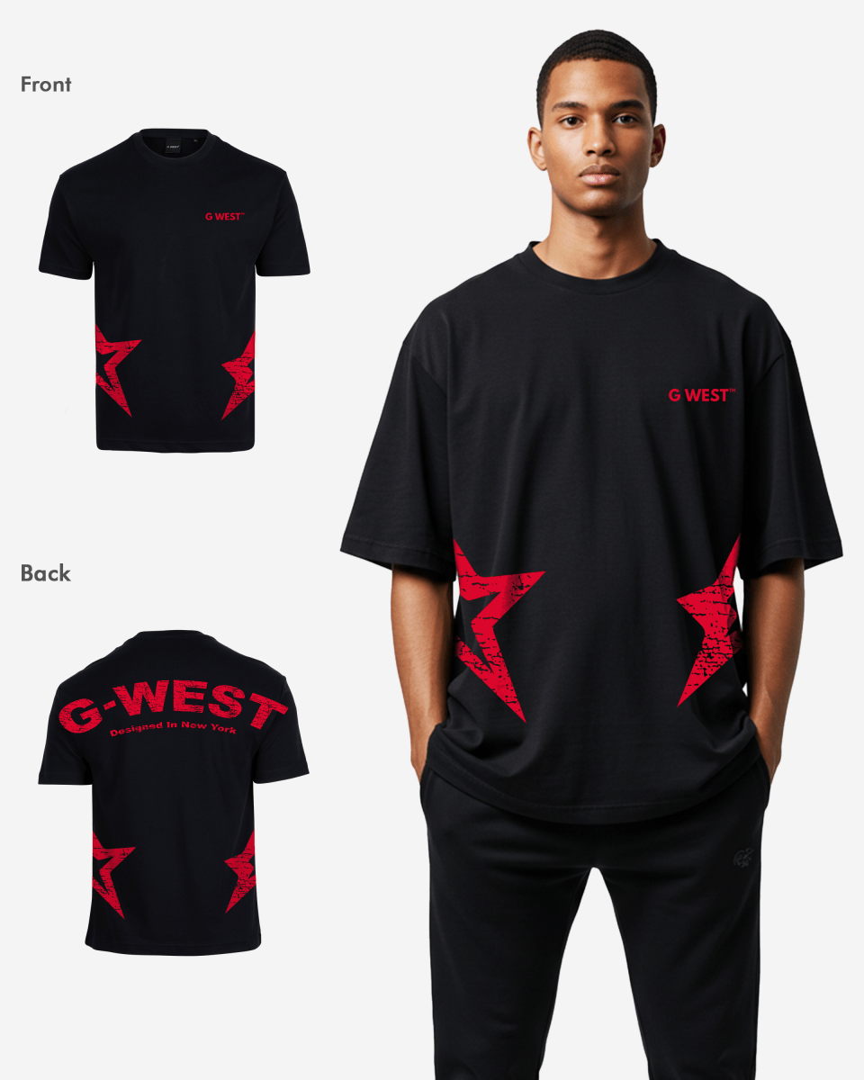 G West Arch Logo Oversized Tee - G West