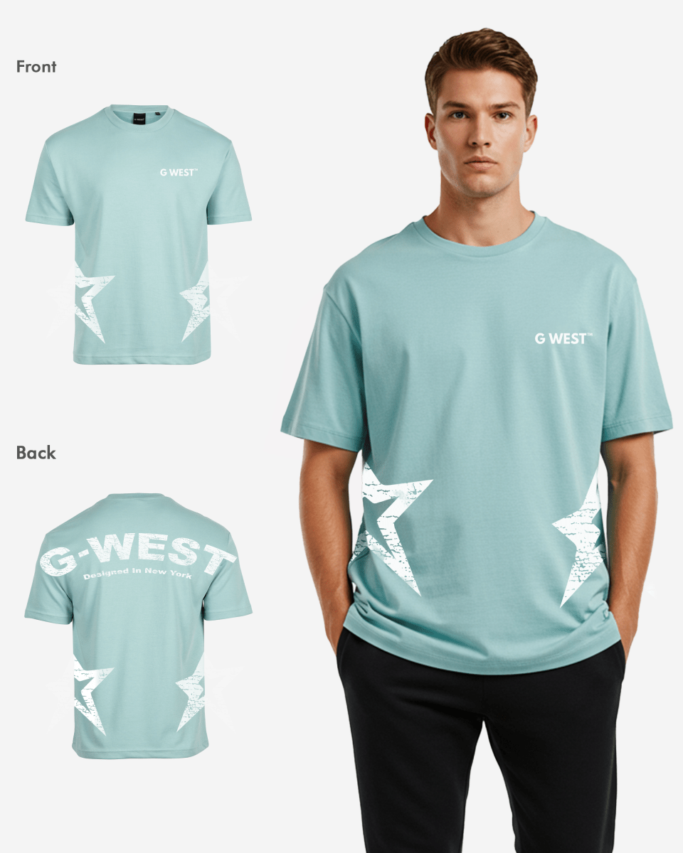 G West Arch Logo Oversized Tee - G West