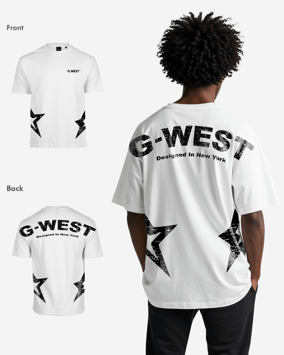 G West Arch Logo Oversized Tee - G West