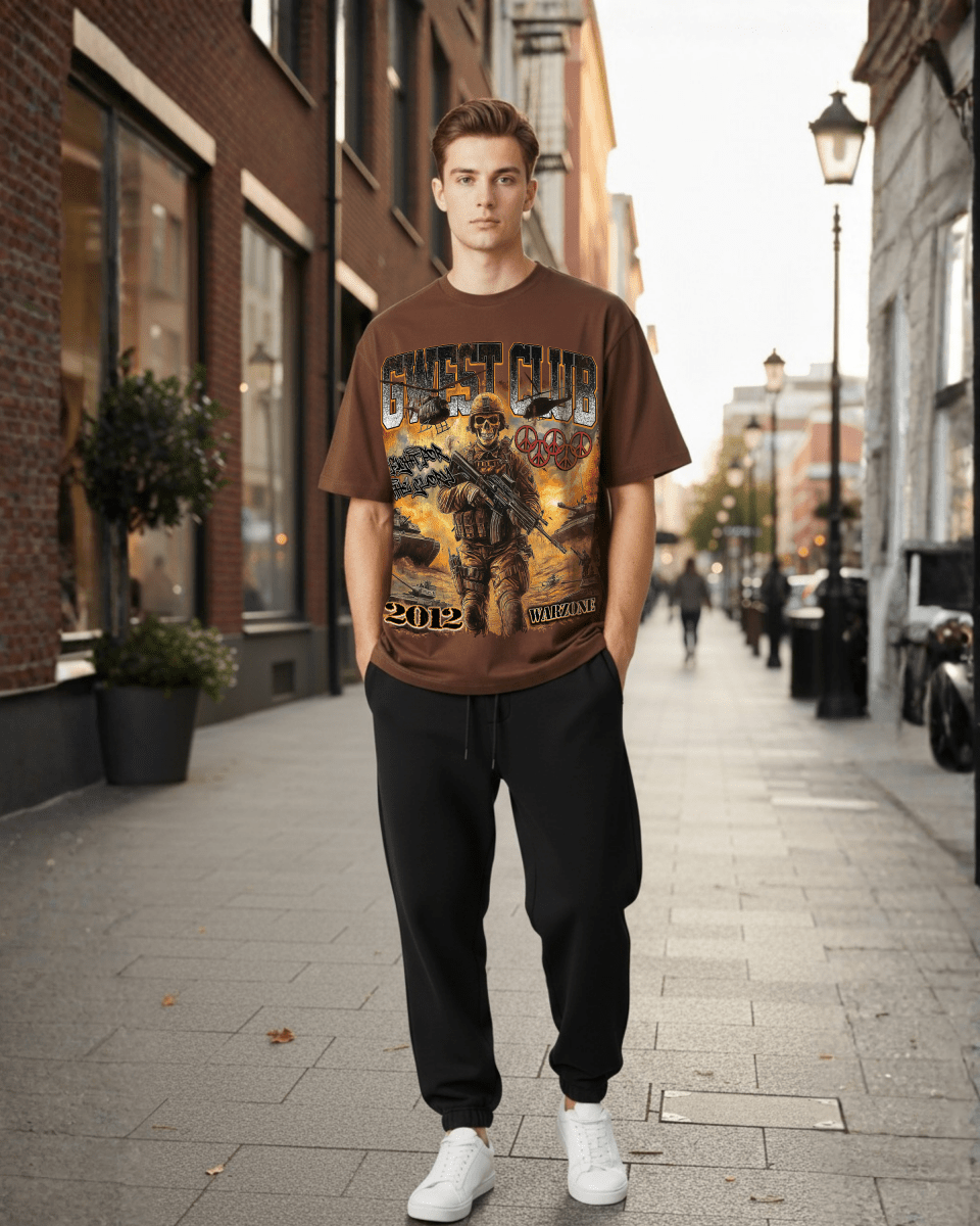 G West Battle Ghost Oversized Men's T-Shirt - G West