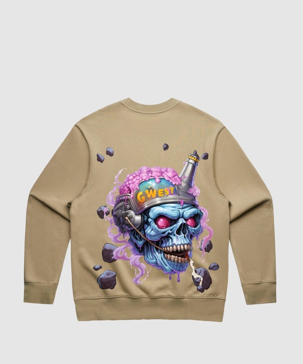 G West Beer Helmet Zombie Heavy Premium Crewneck - 6 Colors - G West